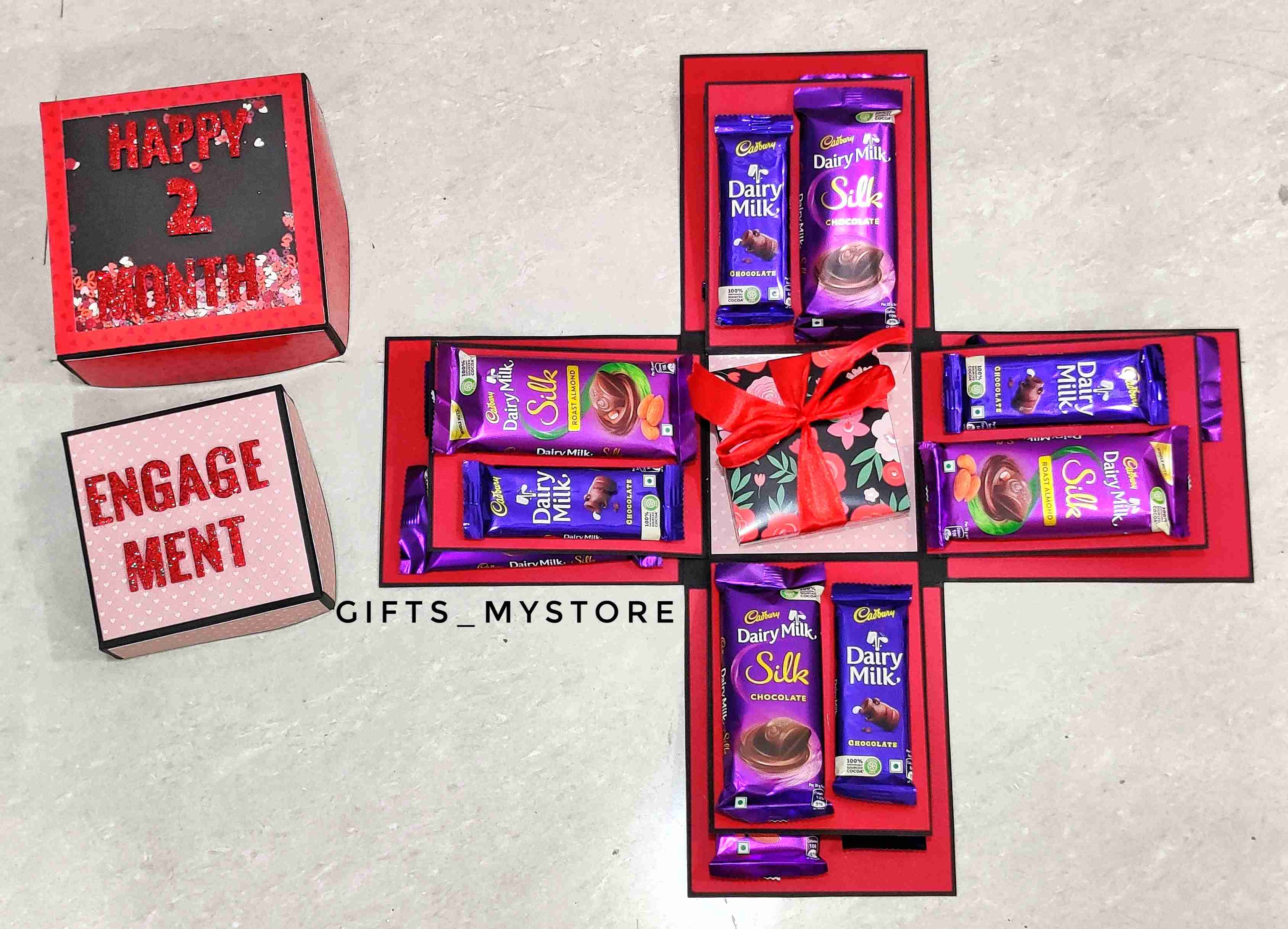 2 layer chocolate explosion box handmade gift product designed for special occasions