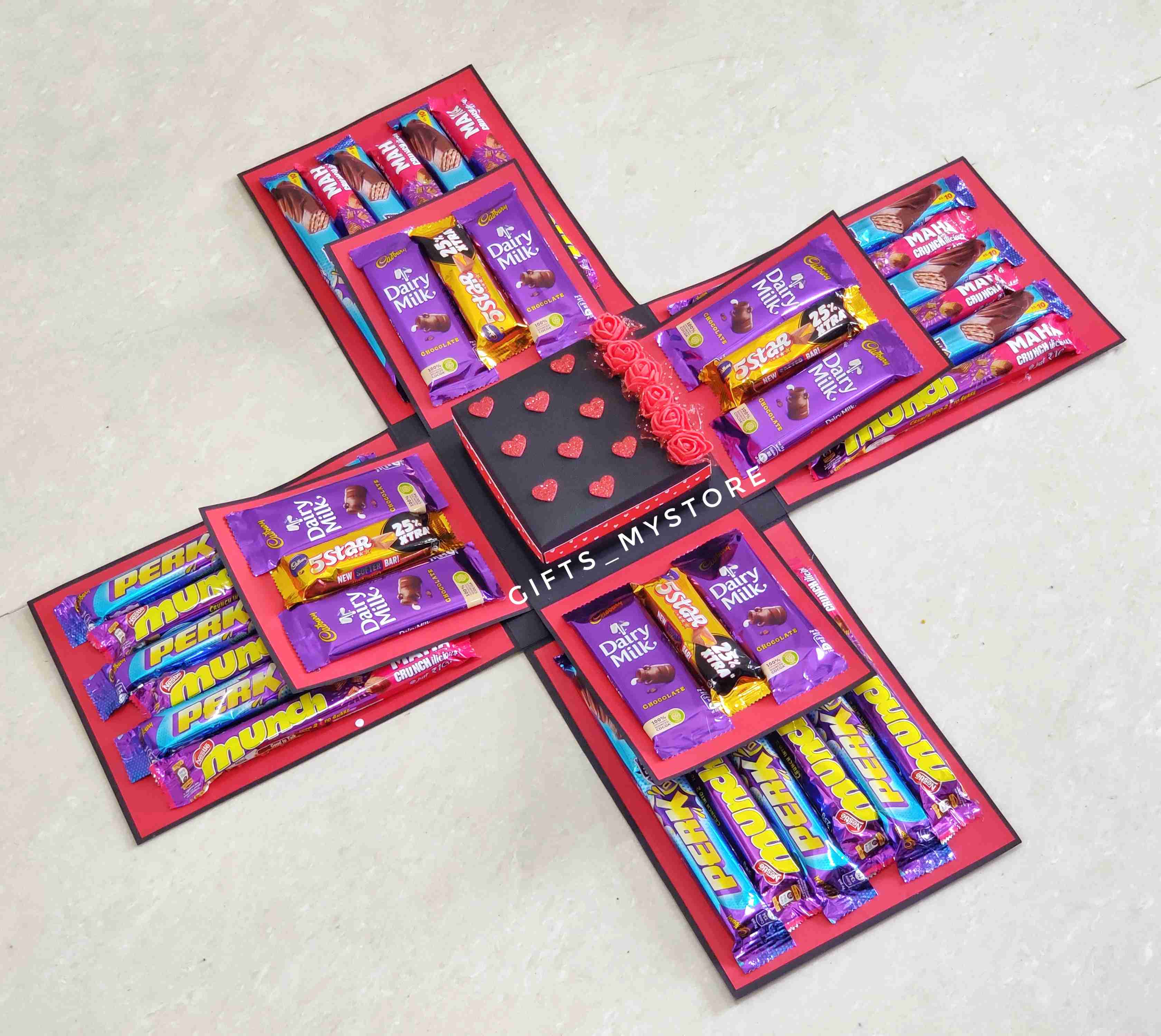 2 layer chocolate explosion box handmade gift product designed for special occasions