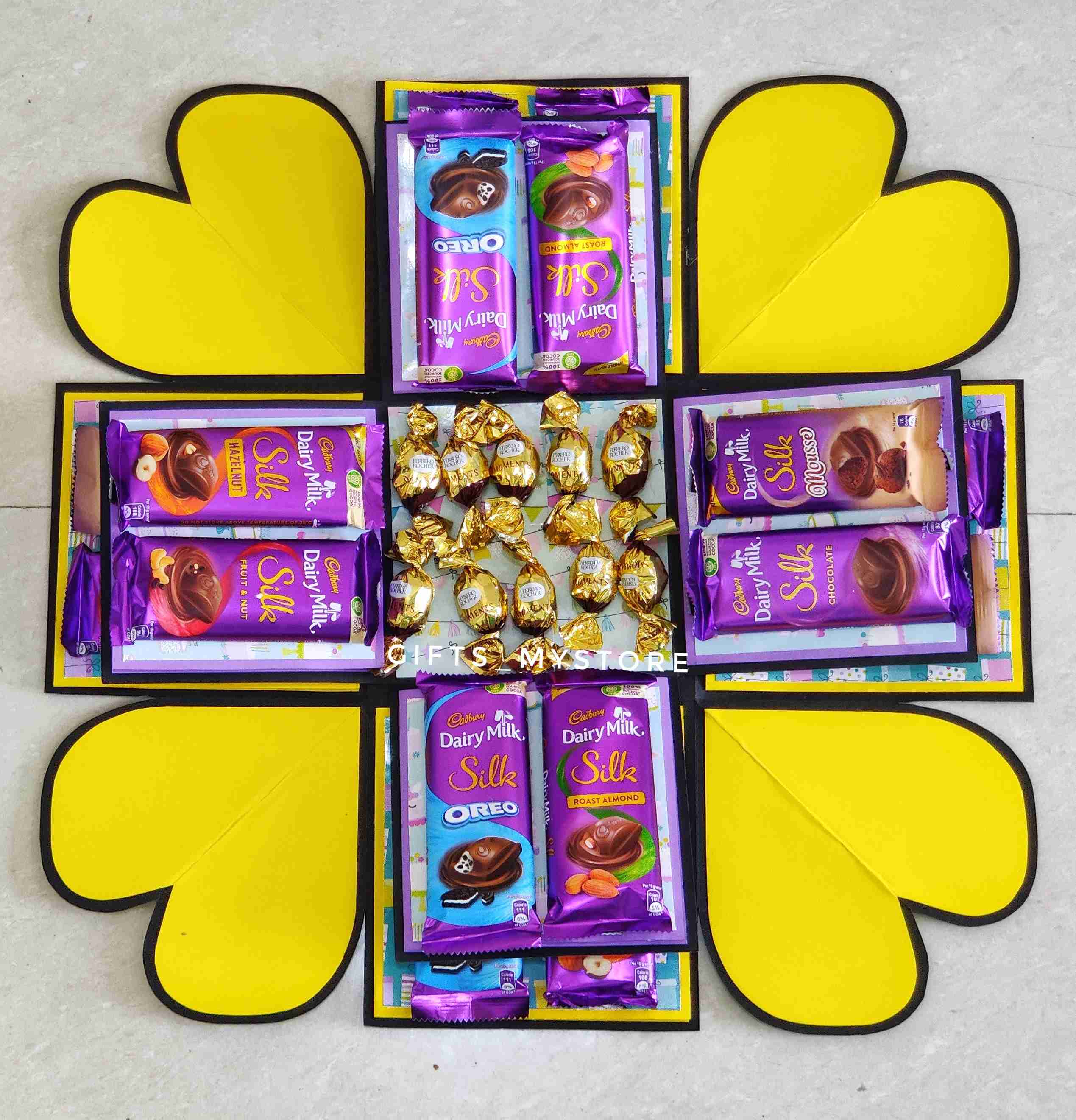 2 layer chocolate explosion box handmade gift product designed for special occasions