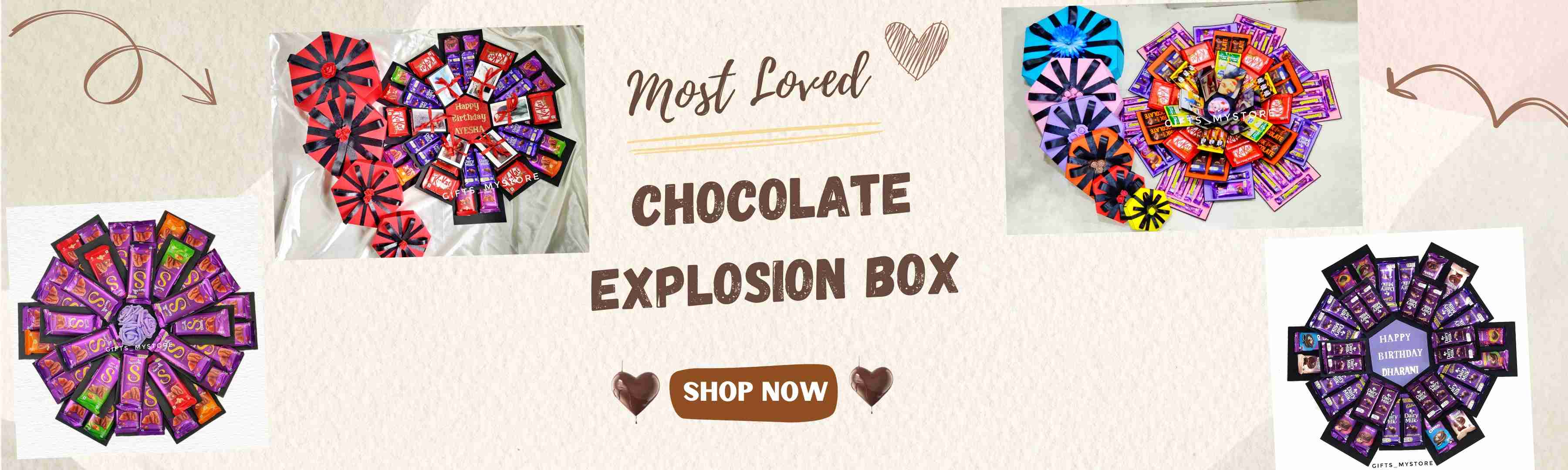 Chocolate box hero section