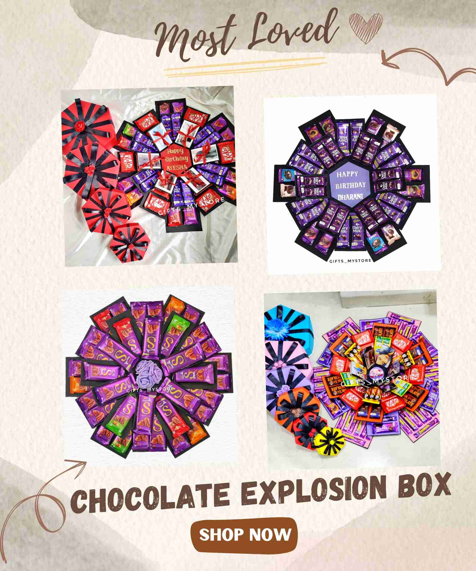 Chocolate box hero section