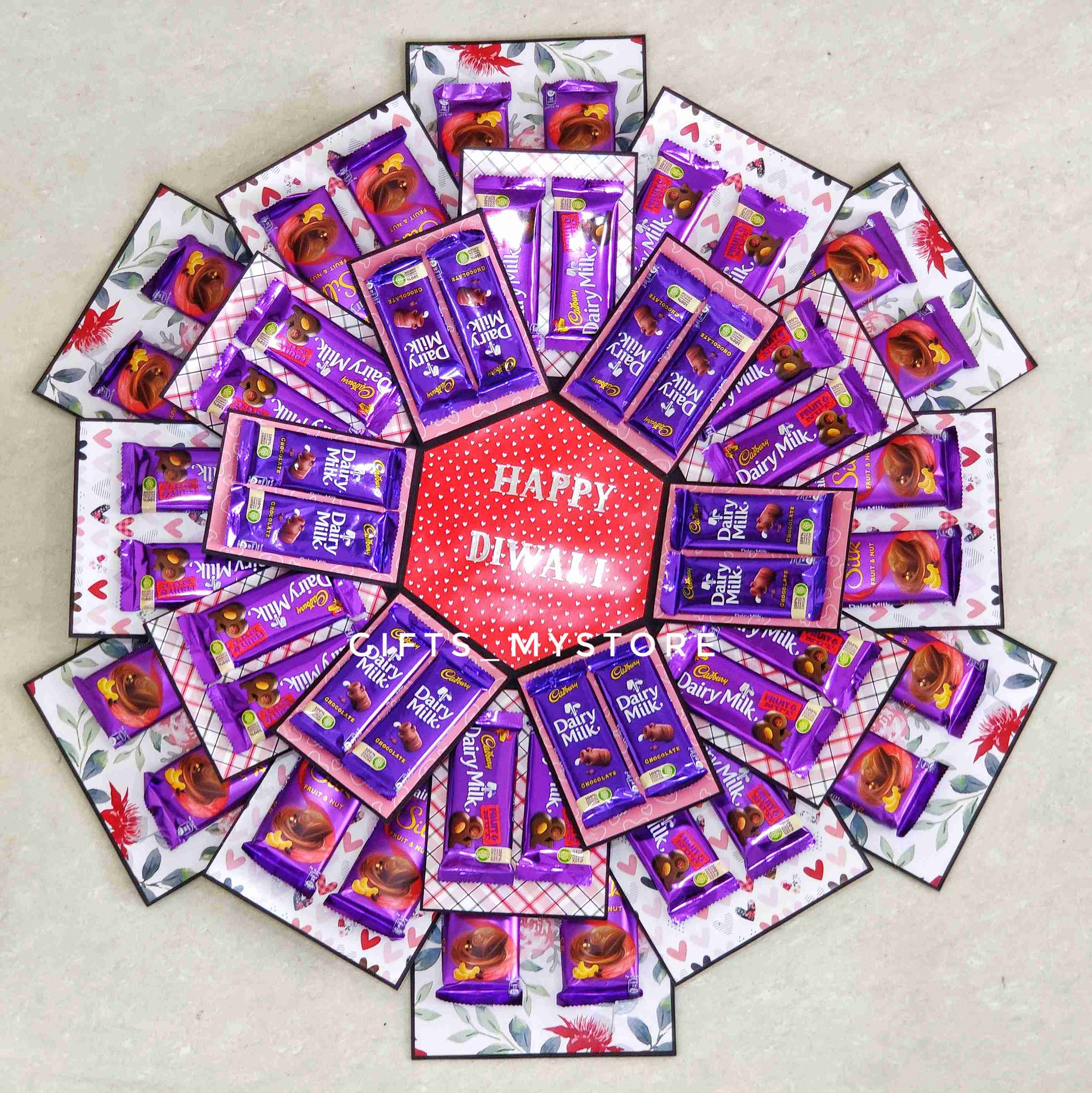 4 layer dairy milk silk premium chocolate explosion box premium large size handmade gift product designed for special occasions