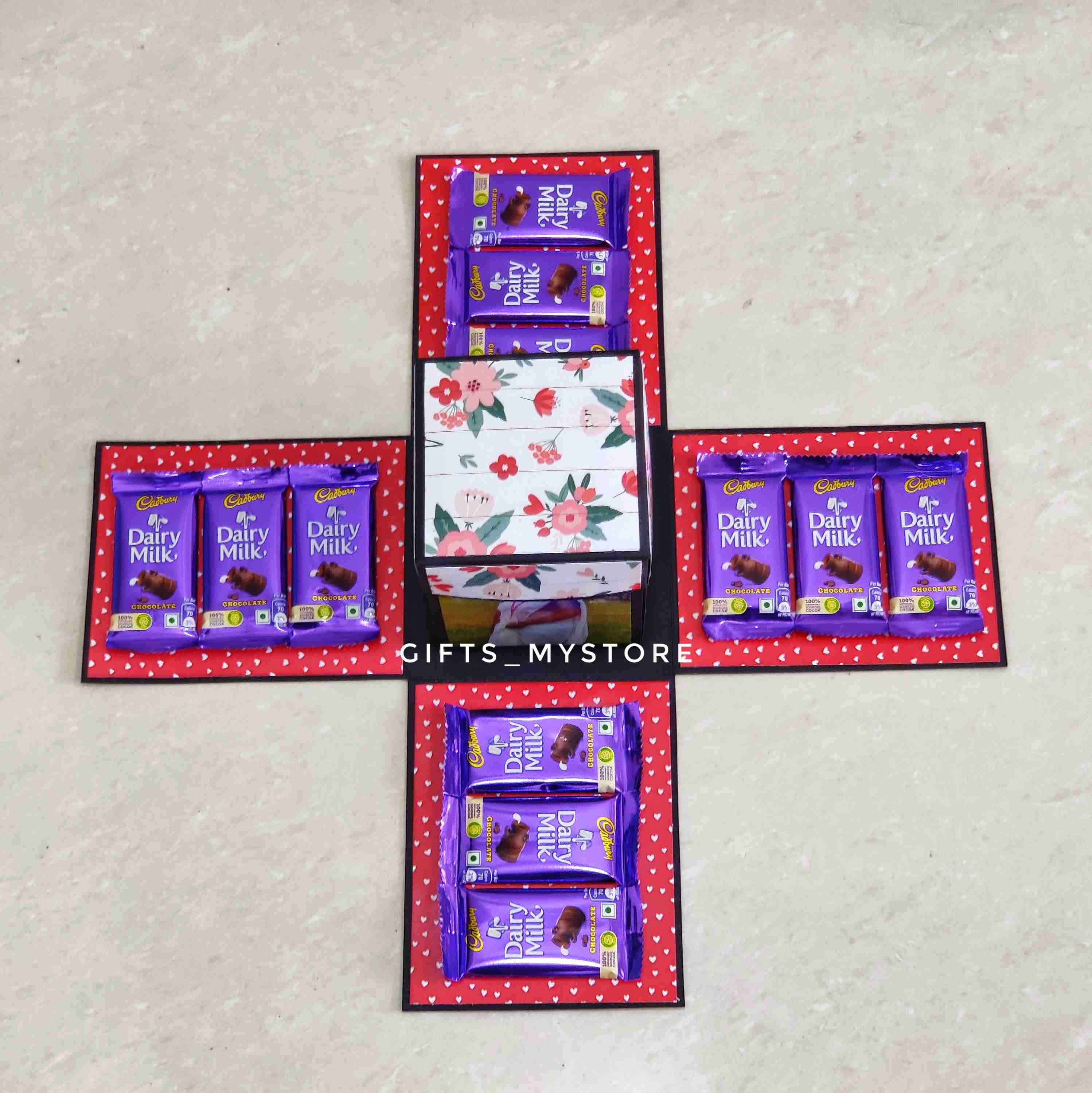 2 layer chocolate explosion box handmade gift product designed for special occasions