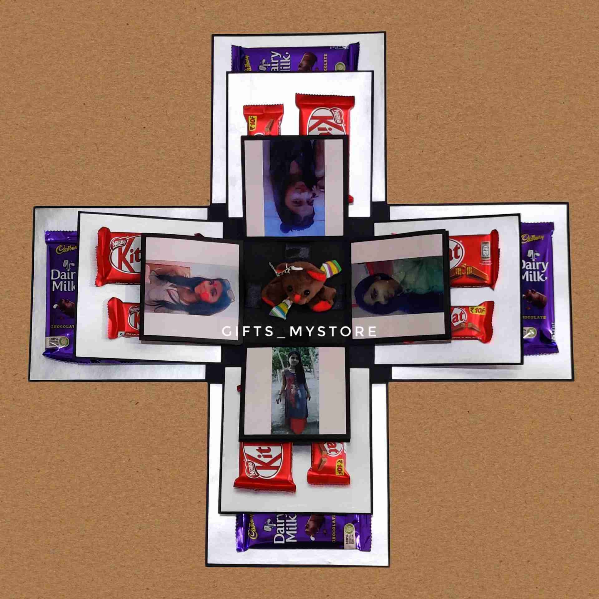 3 layer chocolate explosion box handmade gift product designed for special occasions