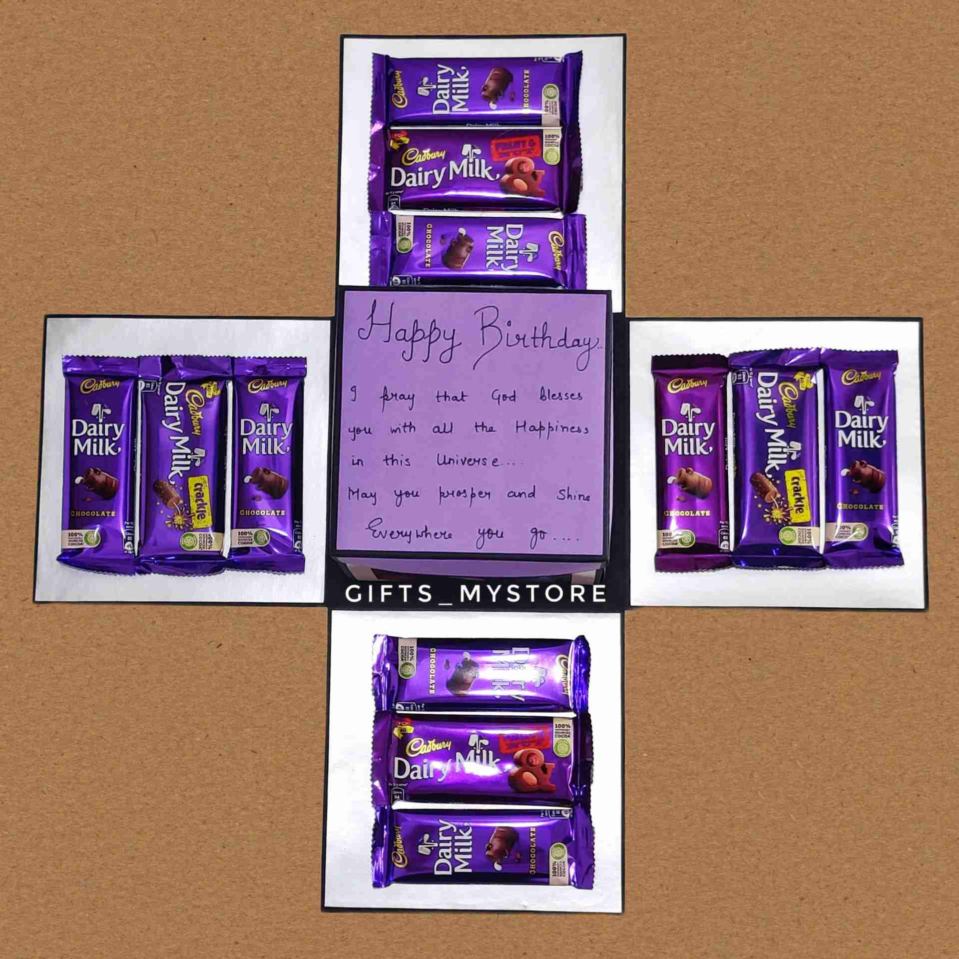 3 layer chocolate explosion box handmade gift product designed for special occasions