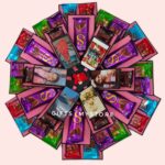 ROTATING TEDDY BEAR WITH COMPLETE DAIRY MILK SILK CEB (PINK THEME)