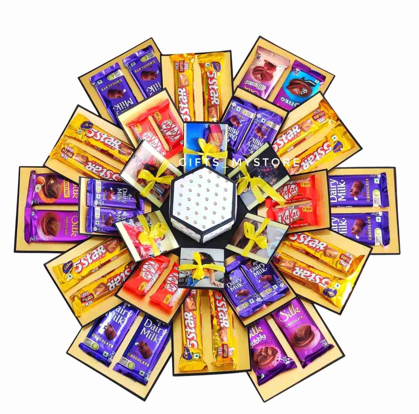 4 layer chocolate explosion box handmade gift product designed for special occasions