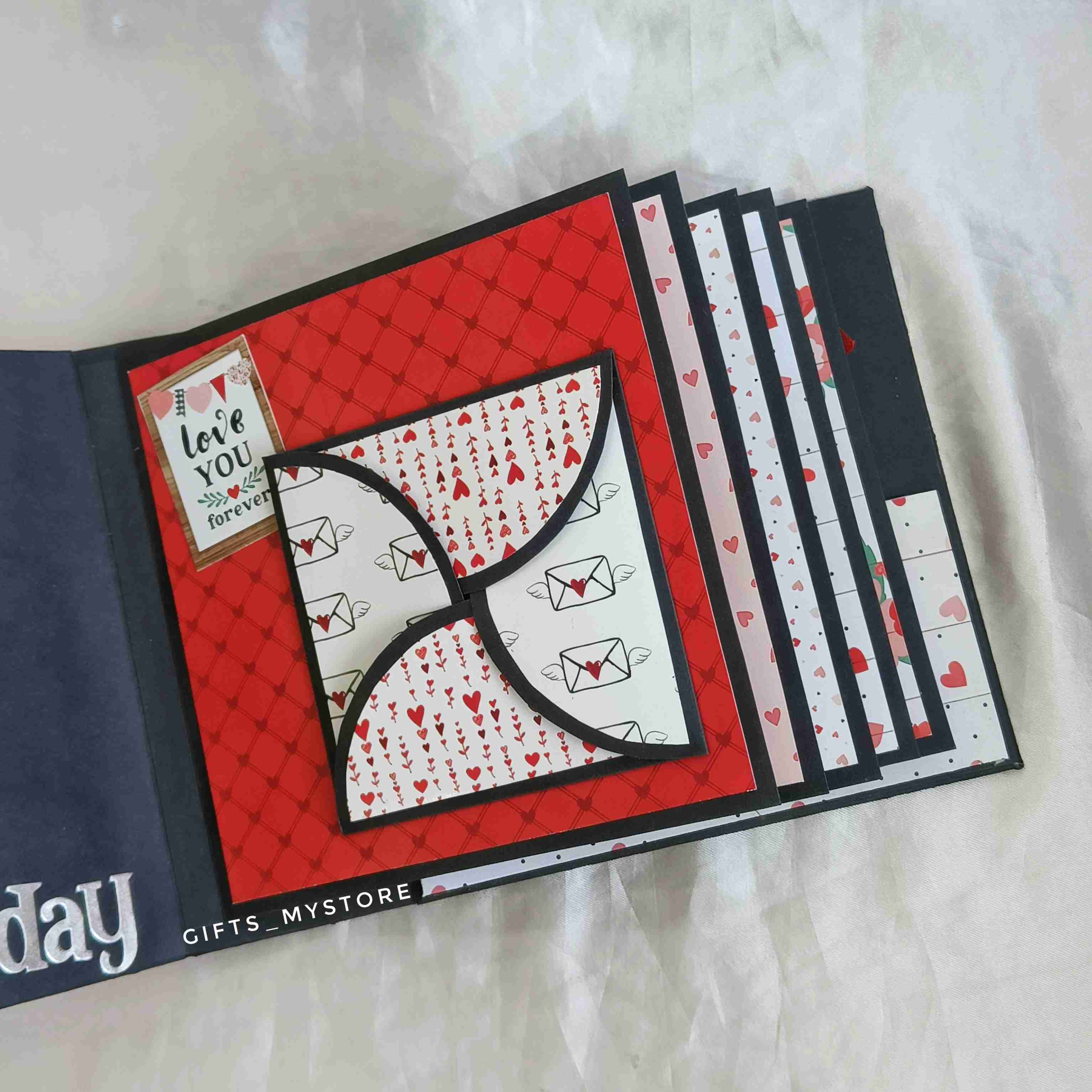 anniversary celebration mini photo album scrapbook handmade gift perfect for couples and loved ones