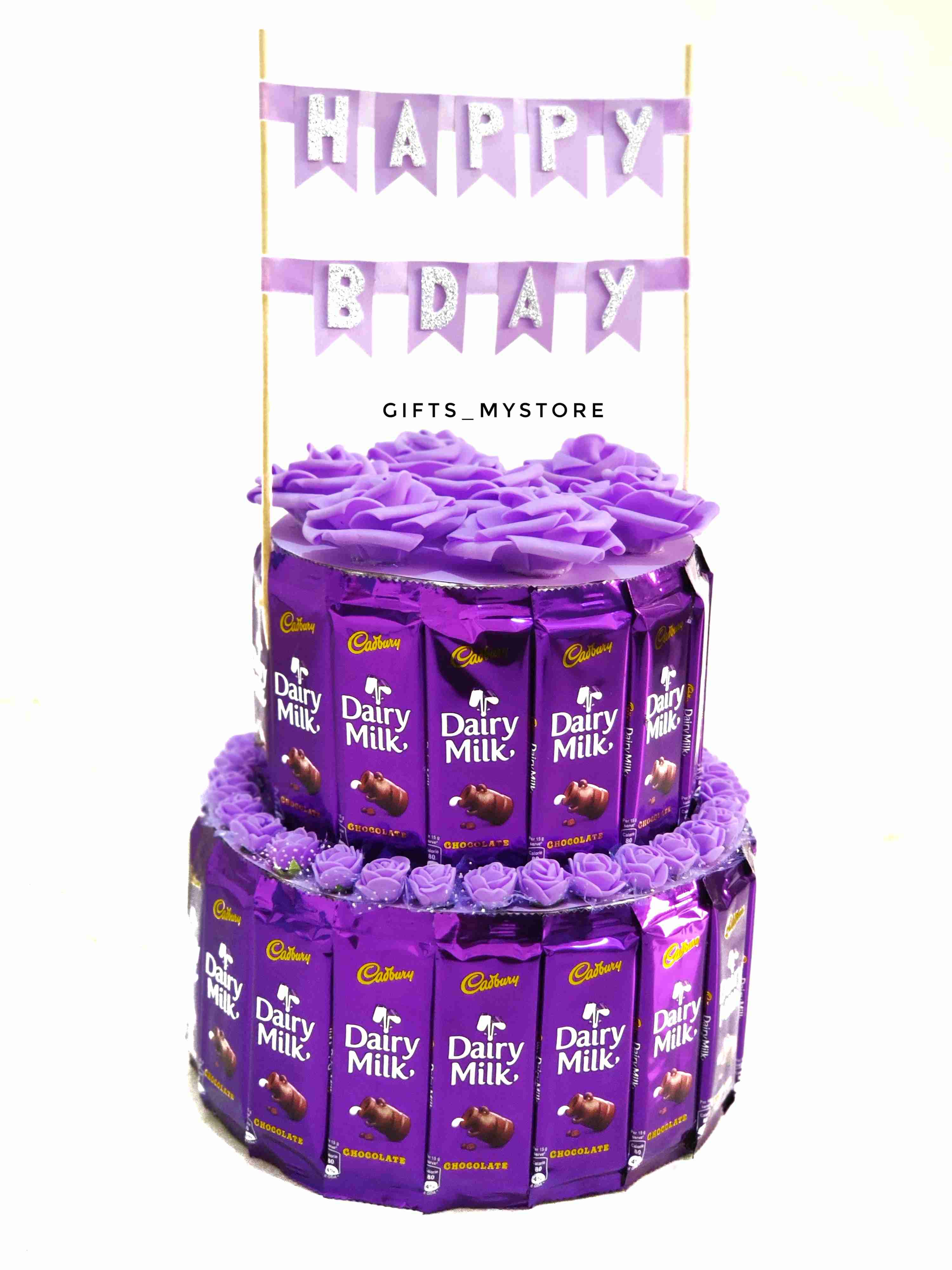 2tier dairy milk hamper chocolate gift box handmade product designed for special occasions