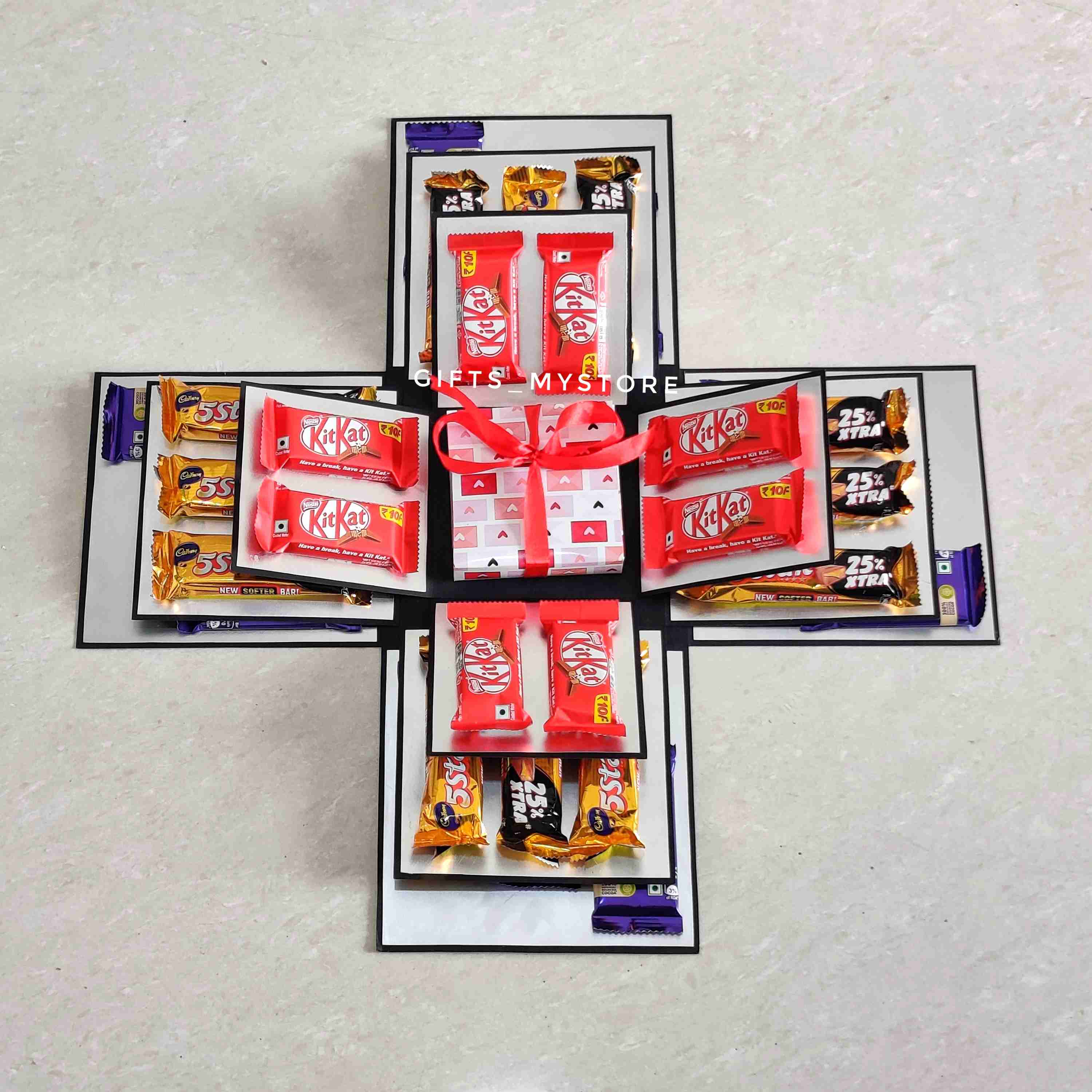 3 layer chocolate explosion box handmade gift product designed for special occasions