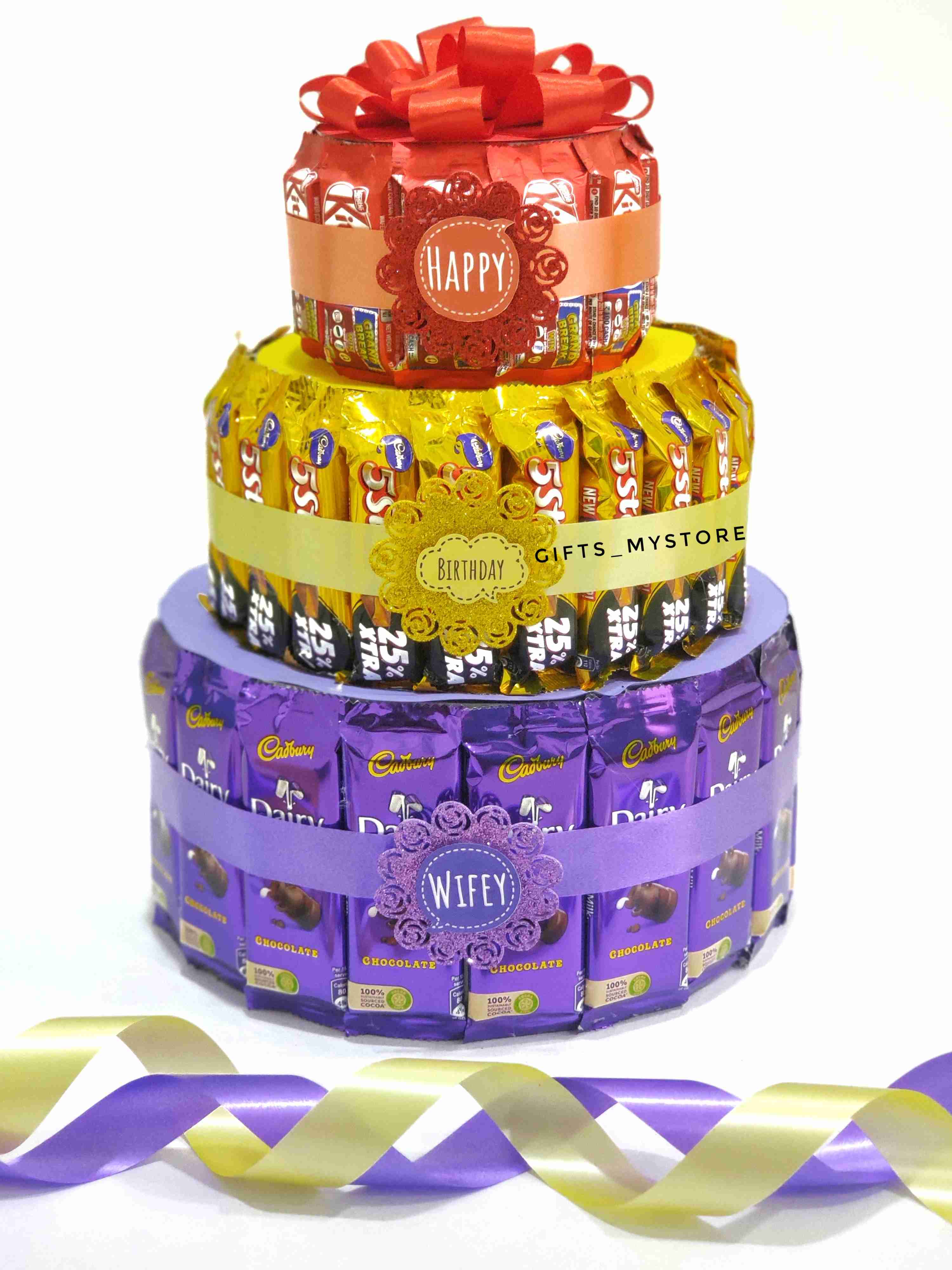 3 tier chocolate hamper chocolate gift box handmade product designed for special occasions