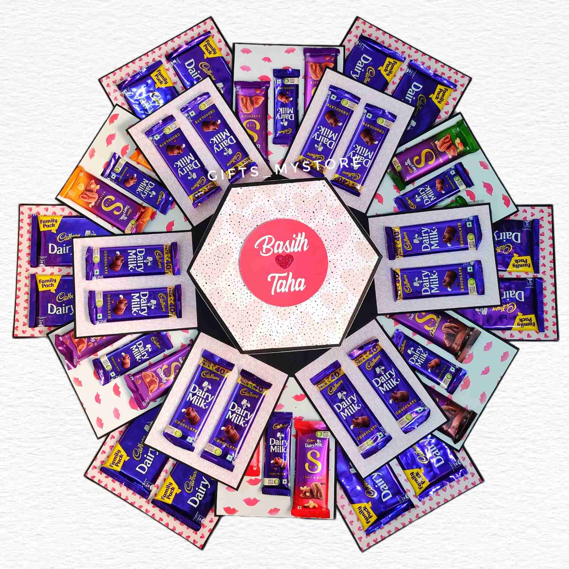 6 layer mix chocolates chocolate explosion box handmade gift product designed for special occasions