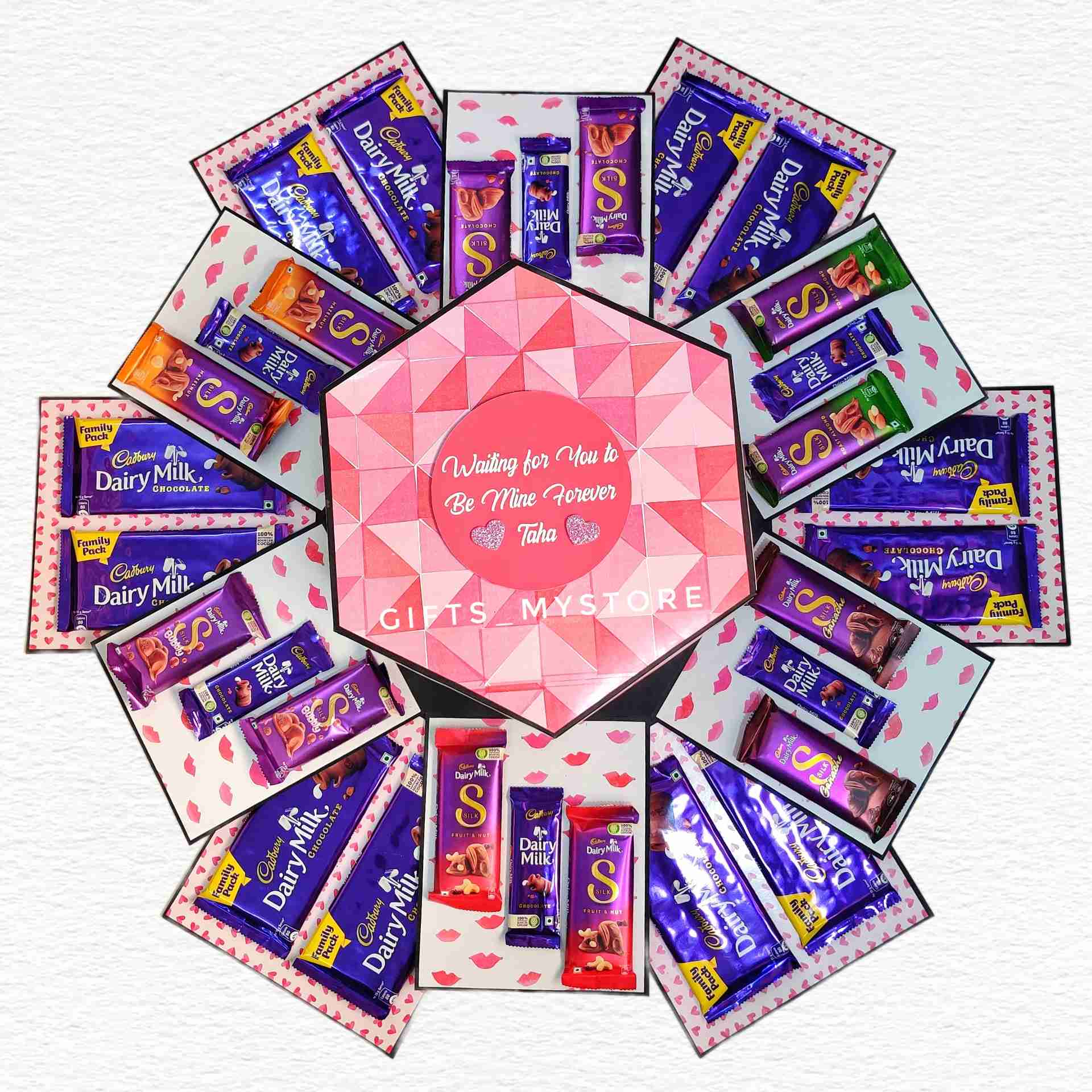 6 layer mix chocolates chocolate explosion box handmade gift product designed for special occasions