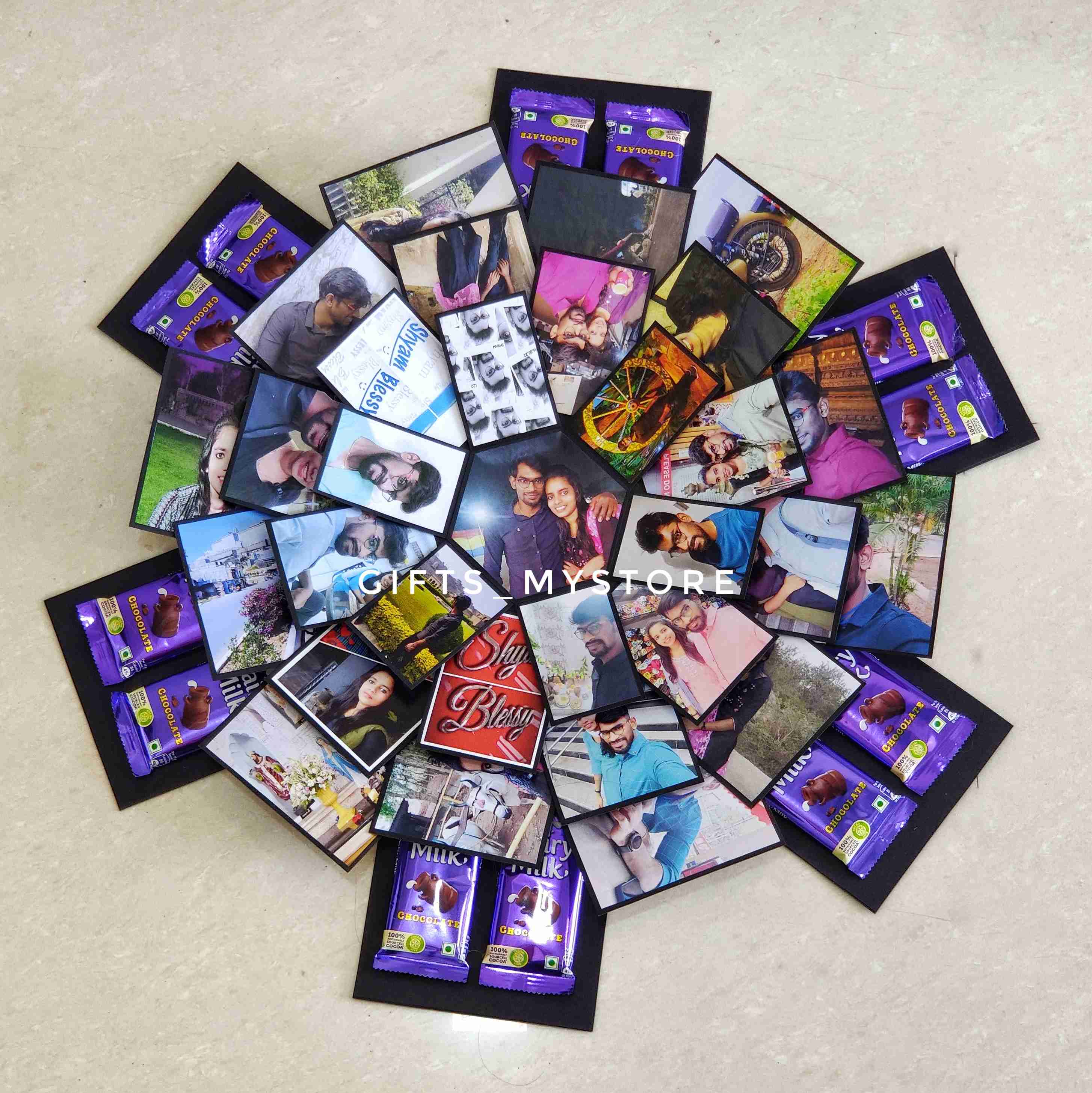 hexagon shaped photo memory explosion box handmade gift ideal for preserving precious memories
