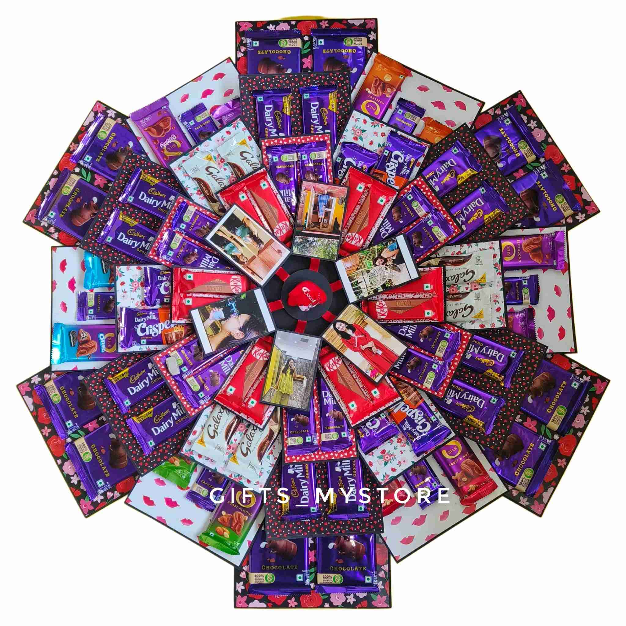 7 layer chocolate explosion box handmade gift product designed for special occasions