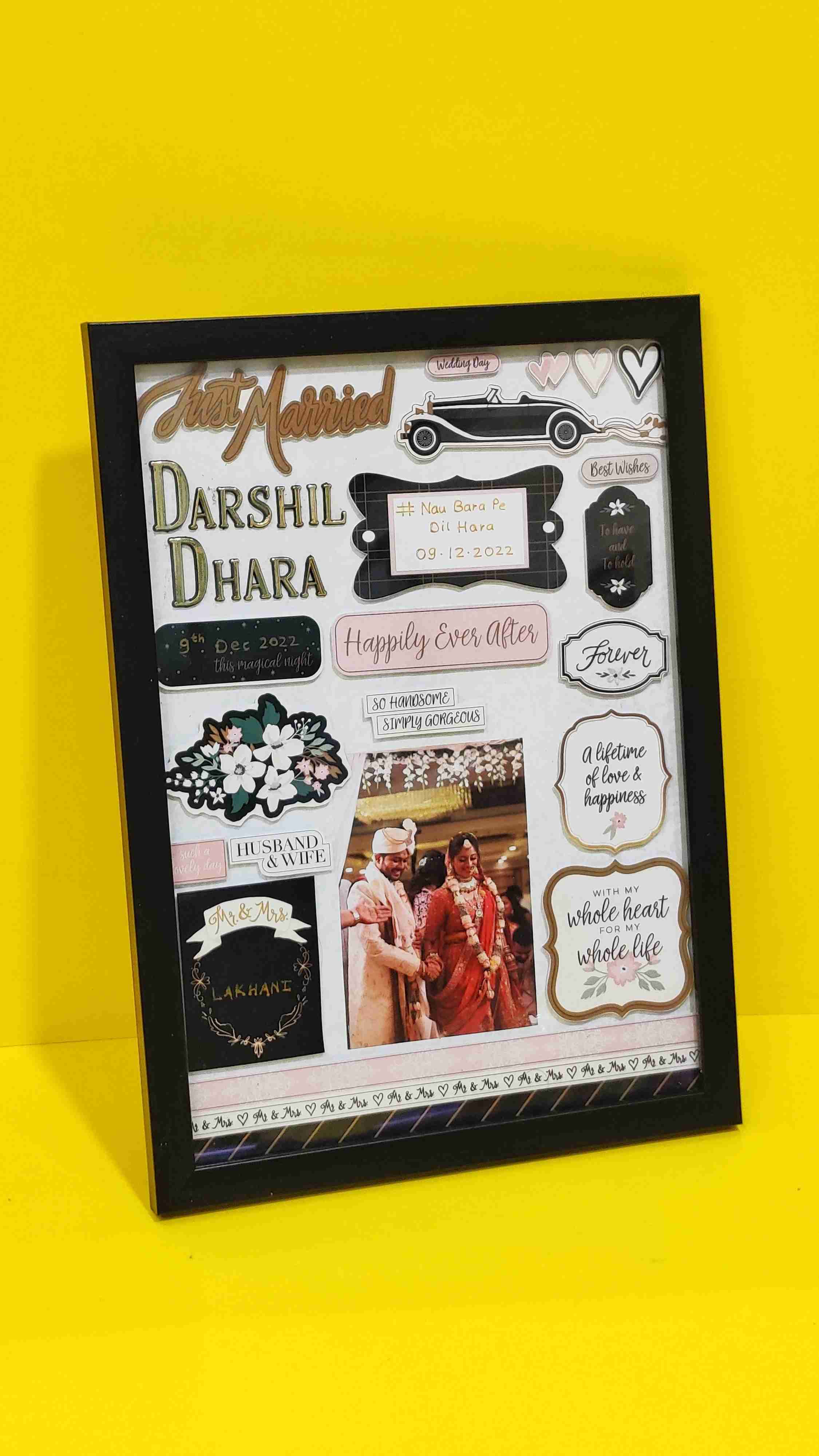 anniversary celebration handmade photo frame gift perfect for couples marking milestones