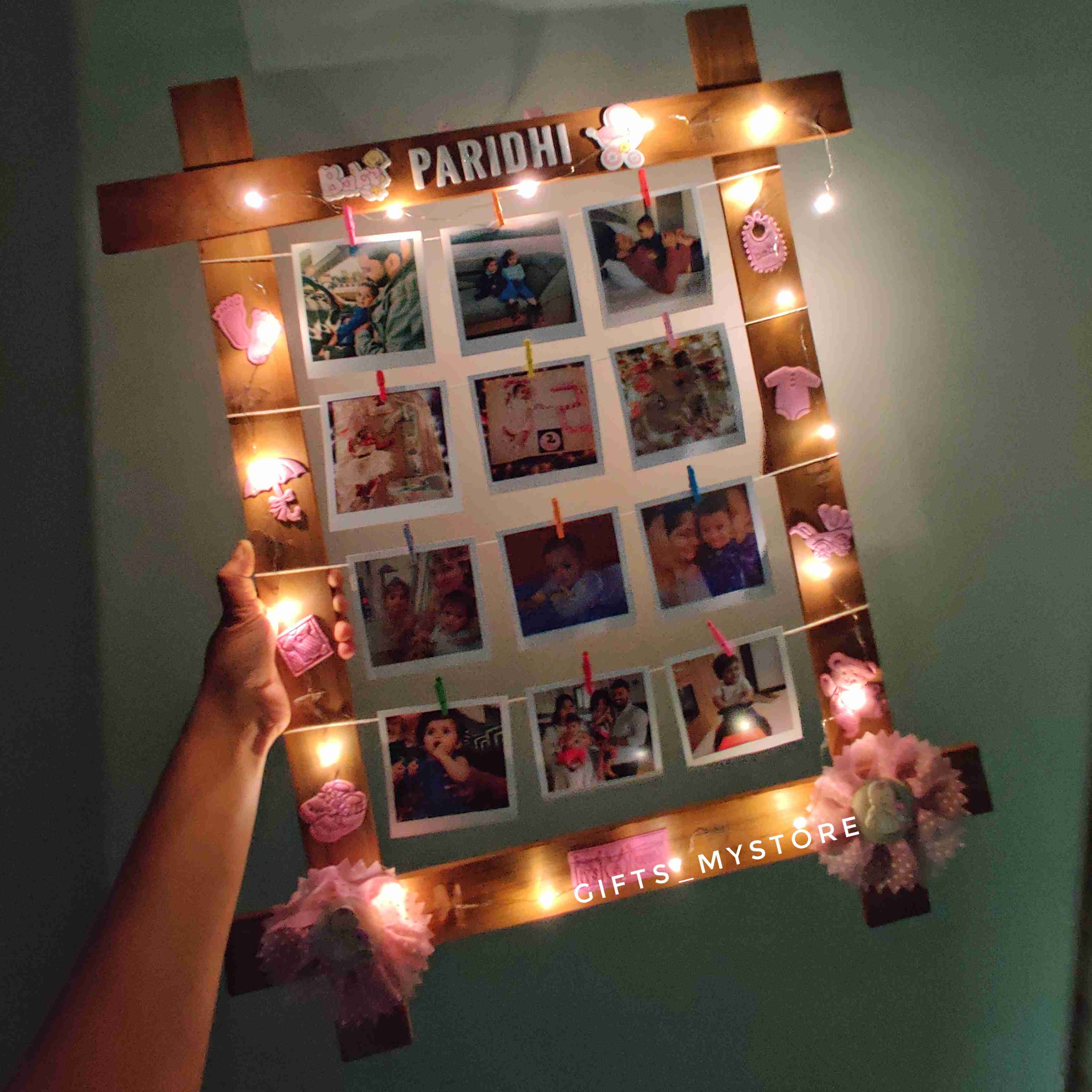 baby wooden frame handmade baby gift perfect for new parents and families