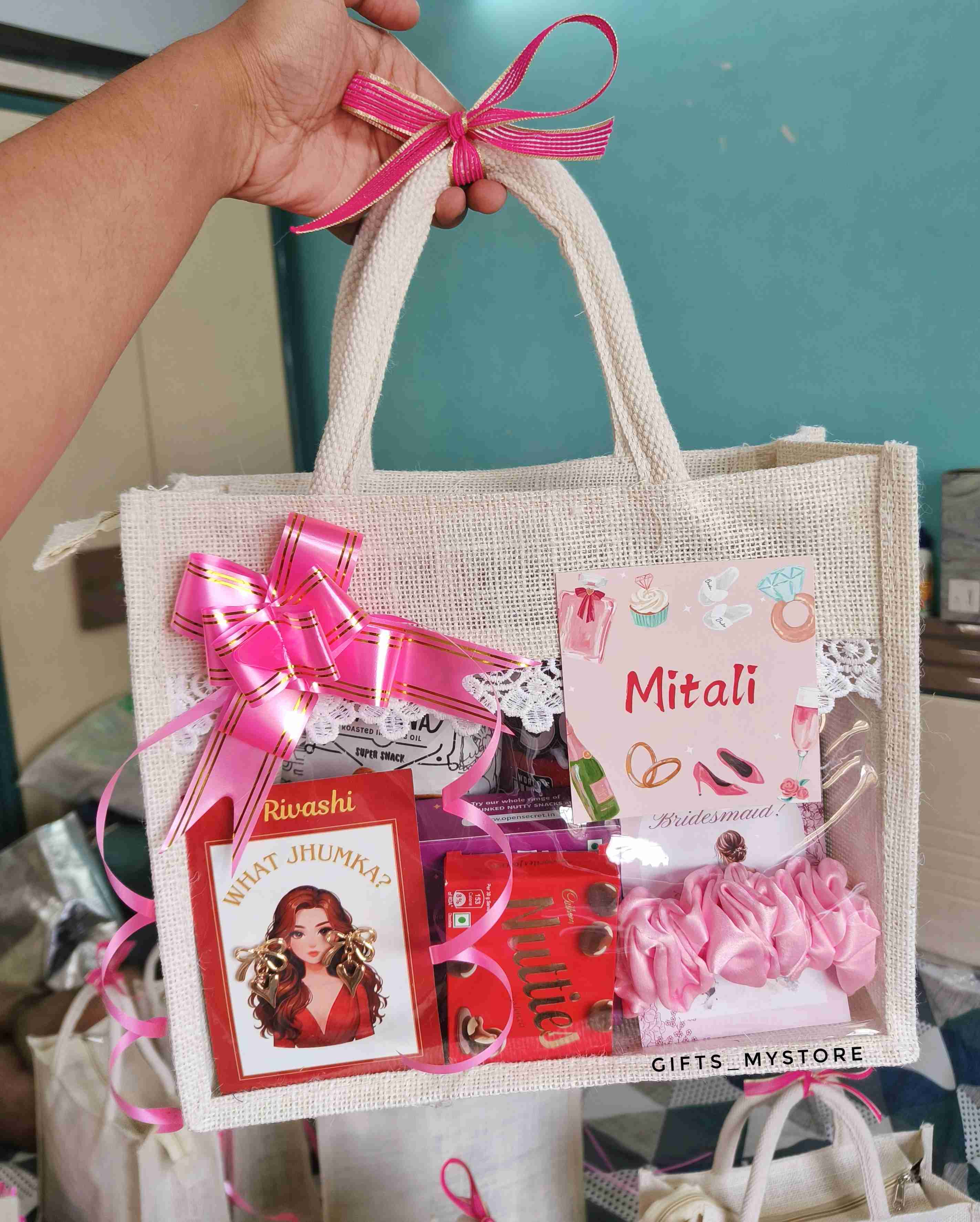 bridesmaid thank you gift hamper handmade product perfect for wedding parties