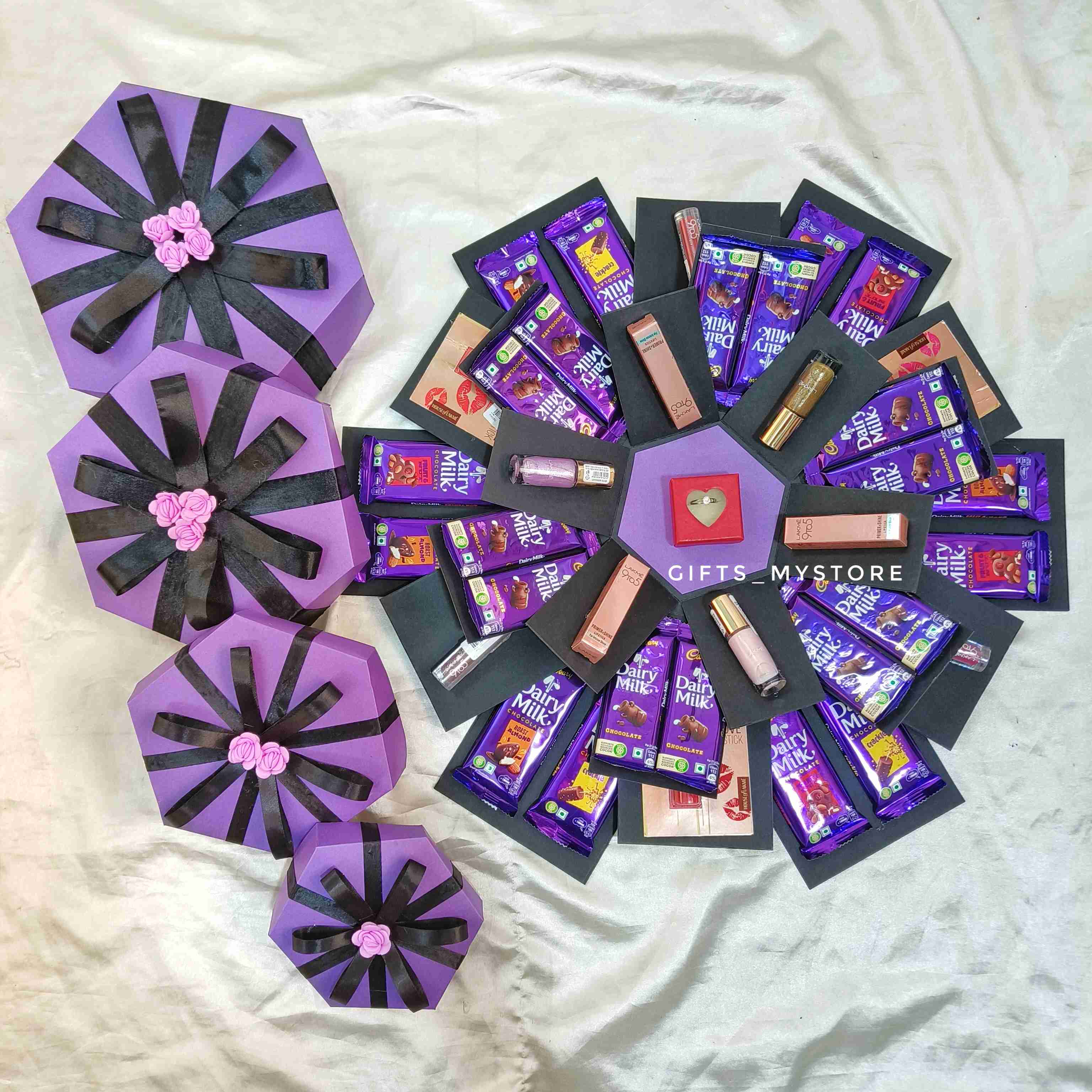 4 layer chocolate explosion box handmade gift product designed for special occasions