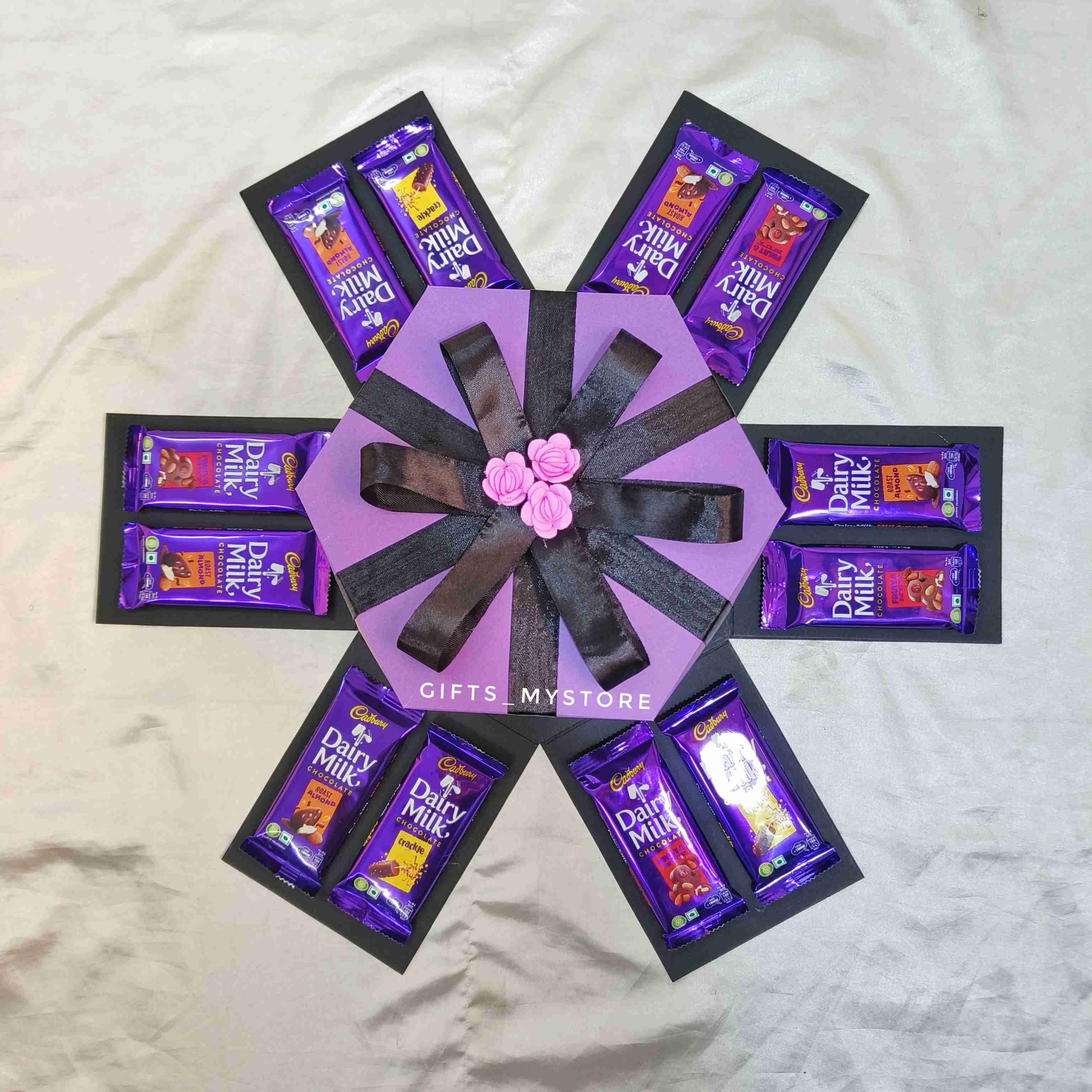 GiftsMyStore_CEB_WITH_LIPSTICK_5 4 layer chocolate explosion box handmade gift product designed for special occasions