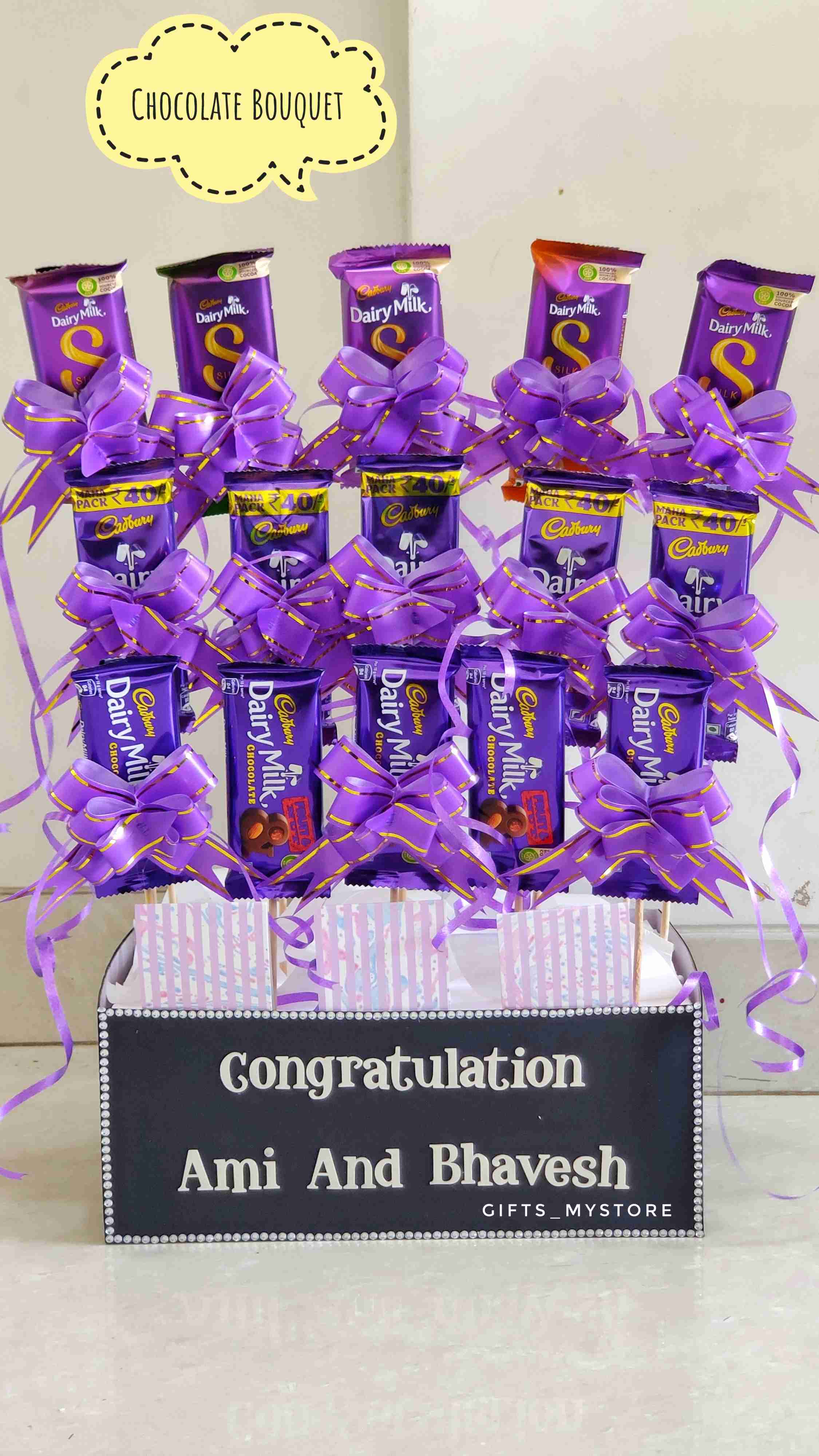 dairy milk chocolate bouquet arrangement handmade gift perfect for chocolate lovers