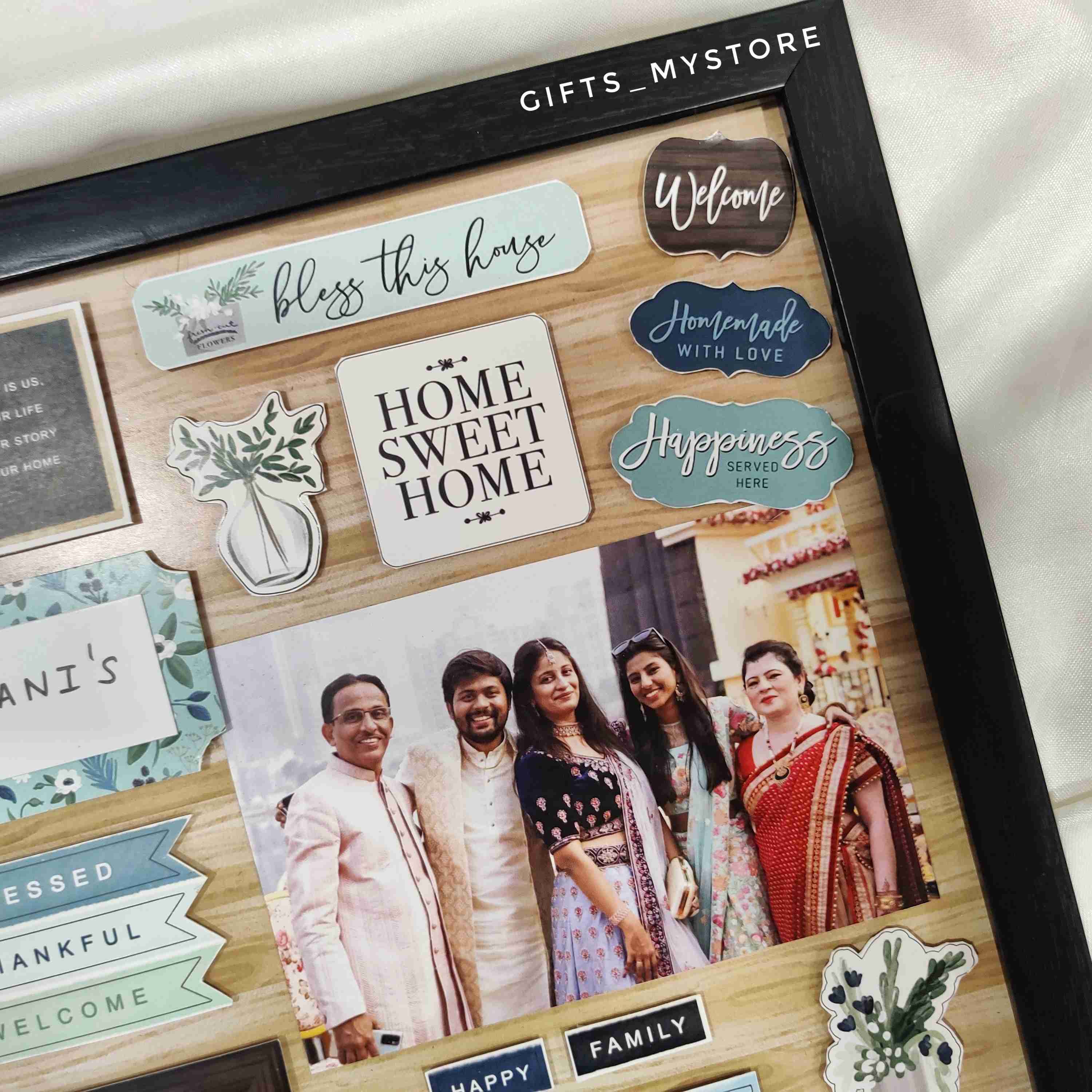 GiftsMyStore_FAMILY_THEME_3 family theme frame handmade photo frame gift designed for special occasions