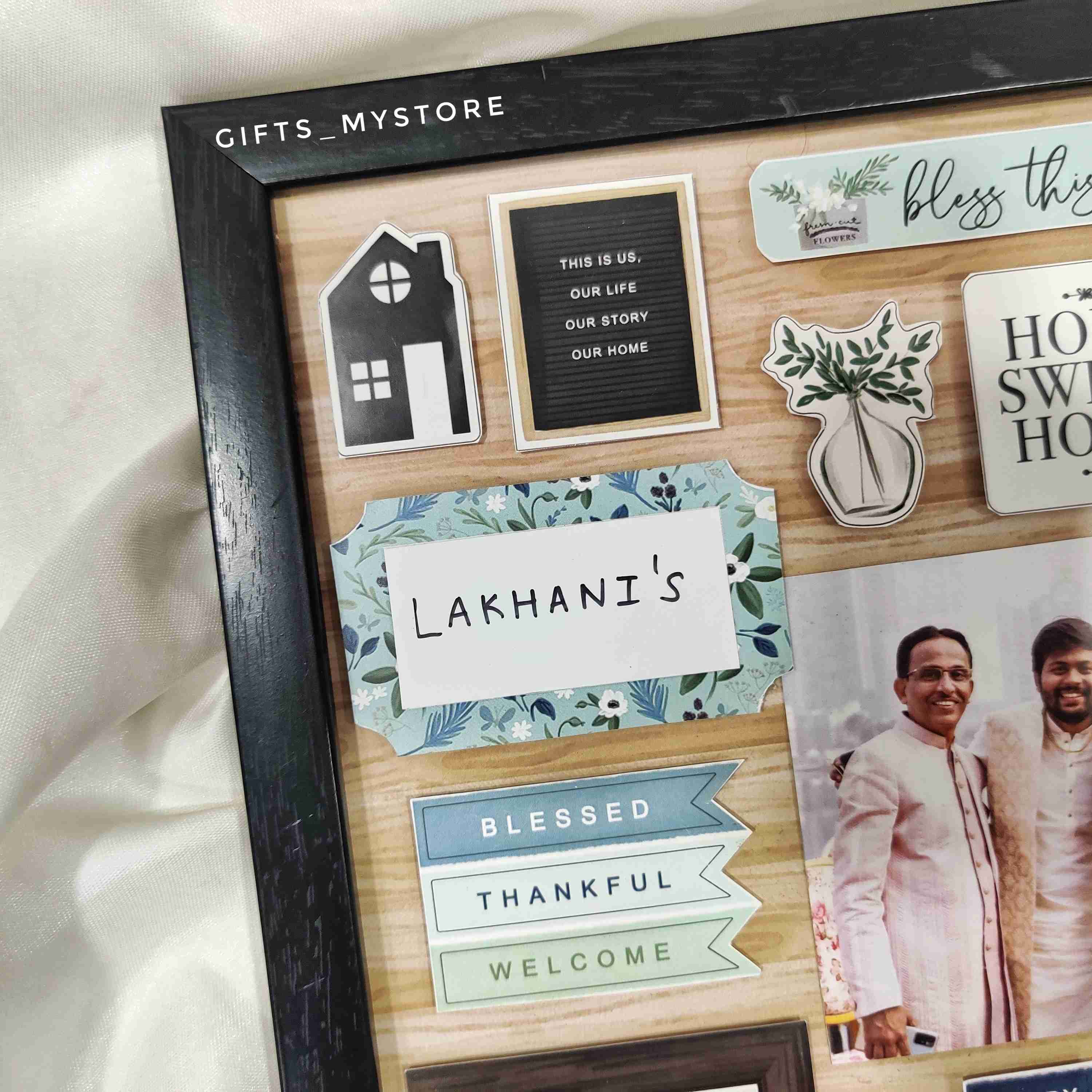 GiftsMyStore_FAMILY_THEME_4 family theme frame handmade photo frame gift designed for special occasions
