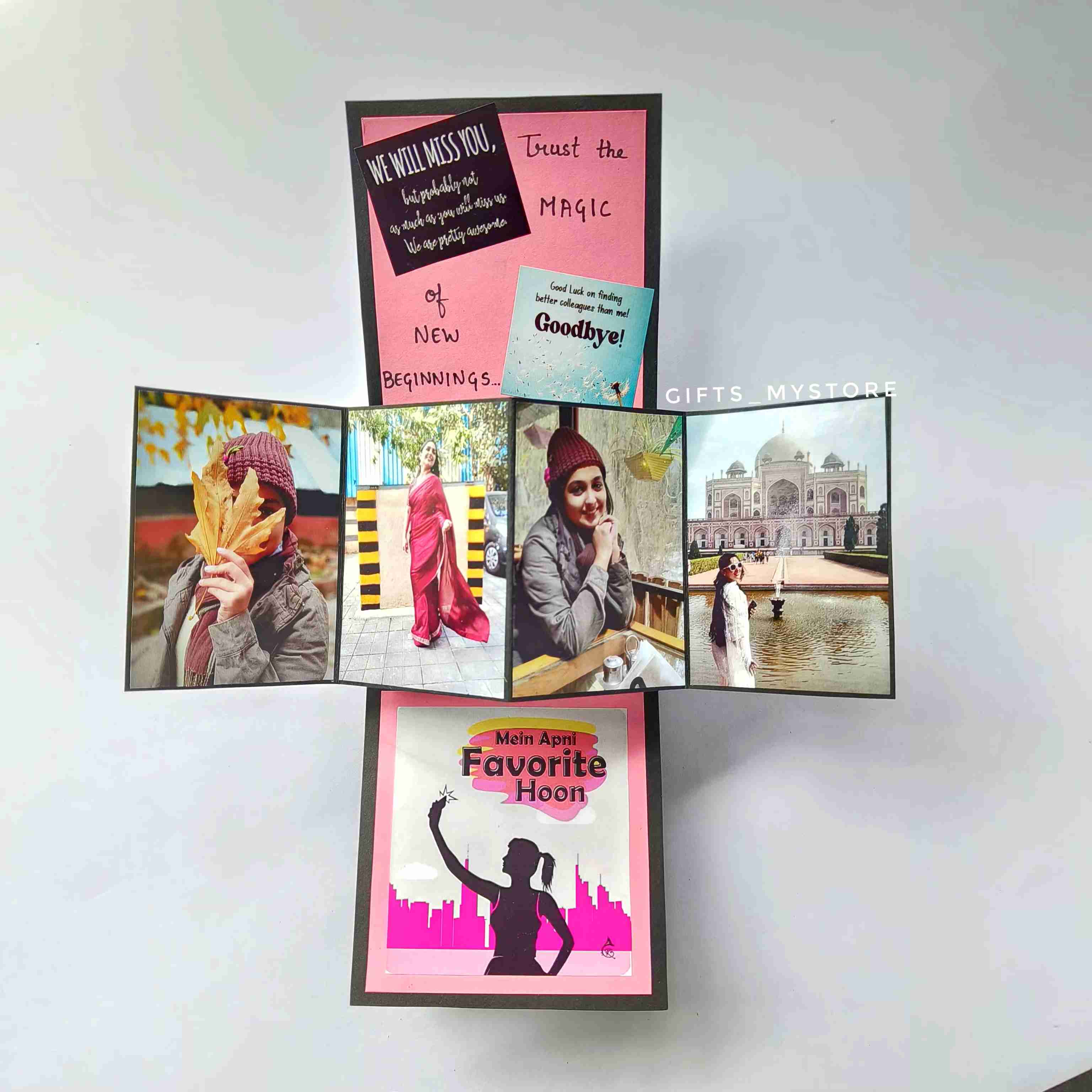 farewell card 4 layer farewell memory handmade gift ideal for emotional goodbyes