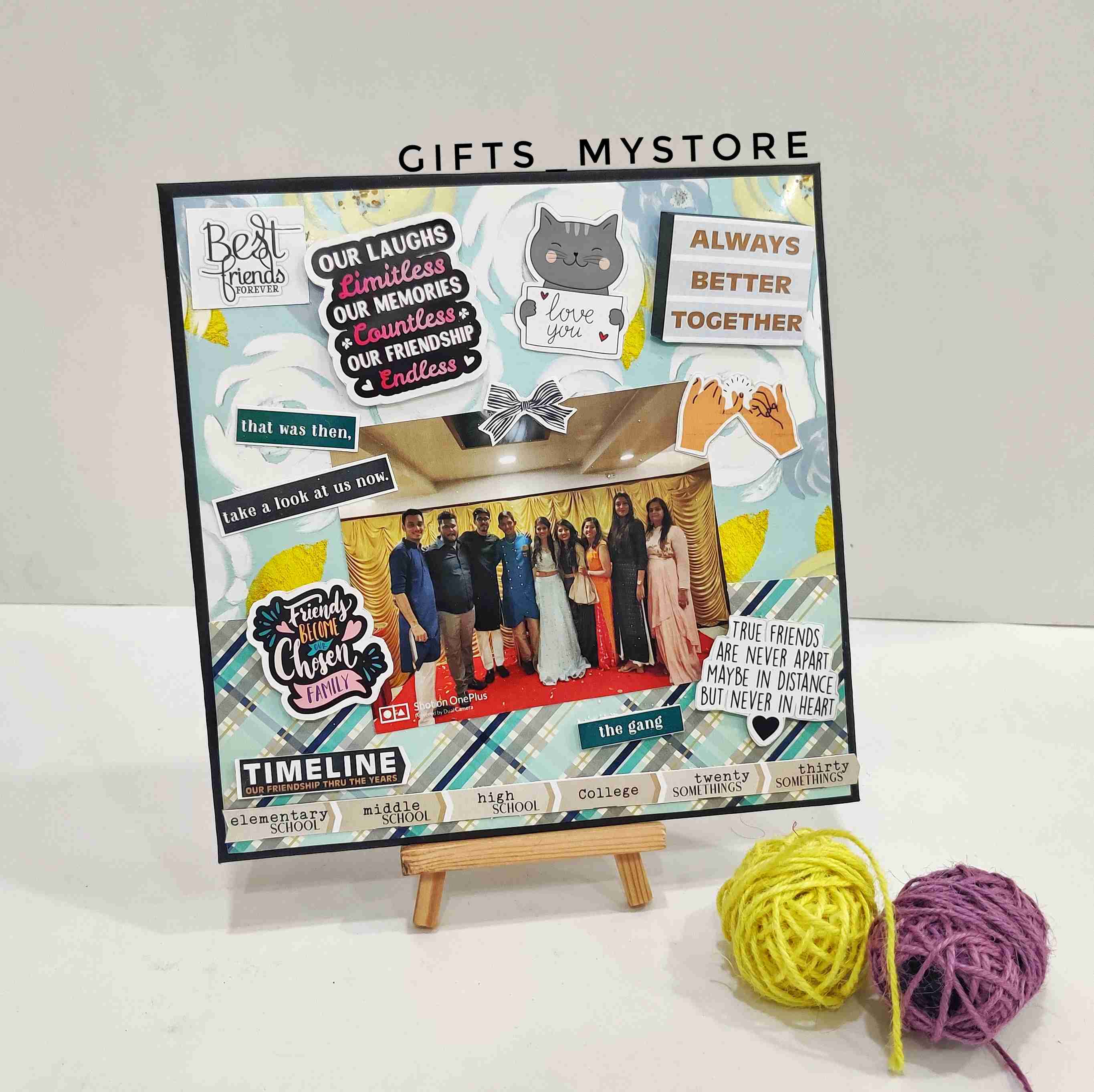 frienship theme photo stand decorative photo stand handmade gift designed for special occasions
