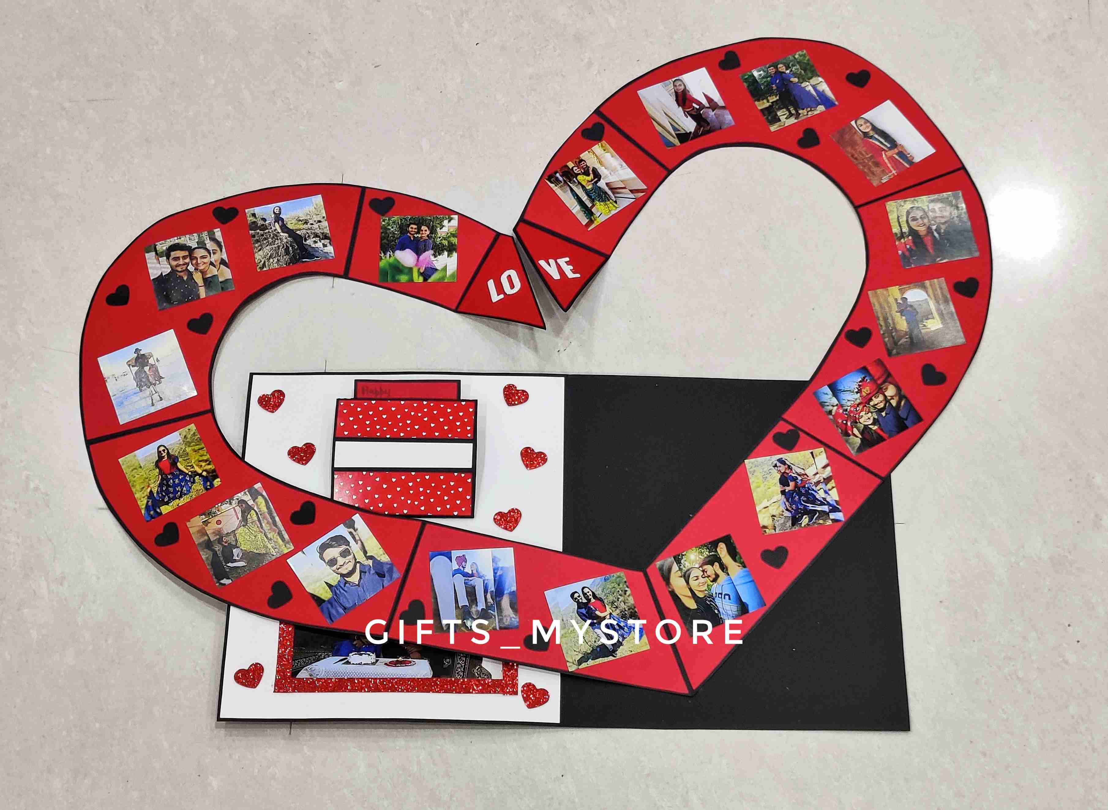 giant heart card photo album scrapbook handmade gift ideal for preserving precious memories
