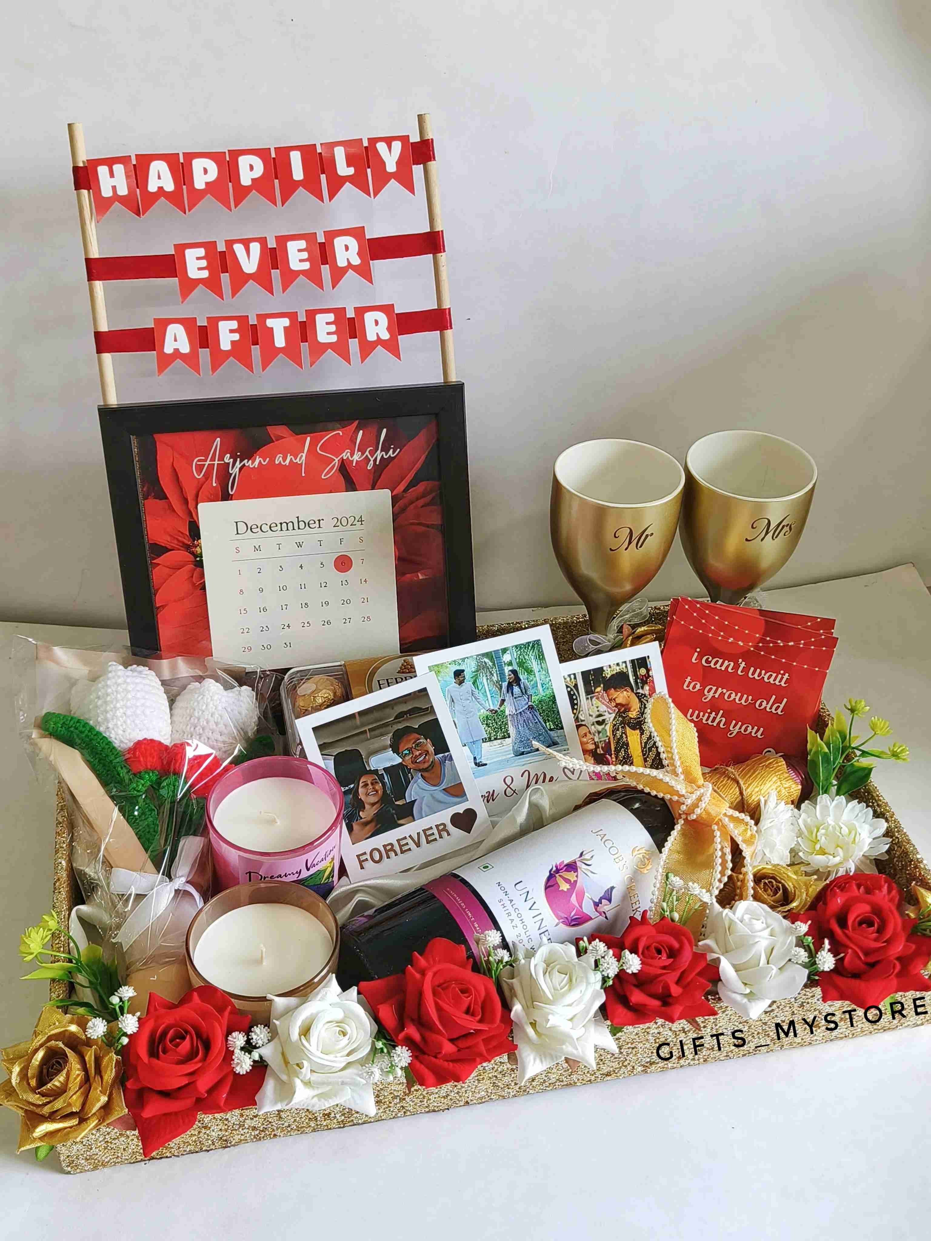 happily married hamper wedding celebration handmade gift product designed for special occasions