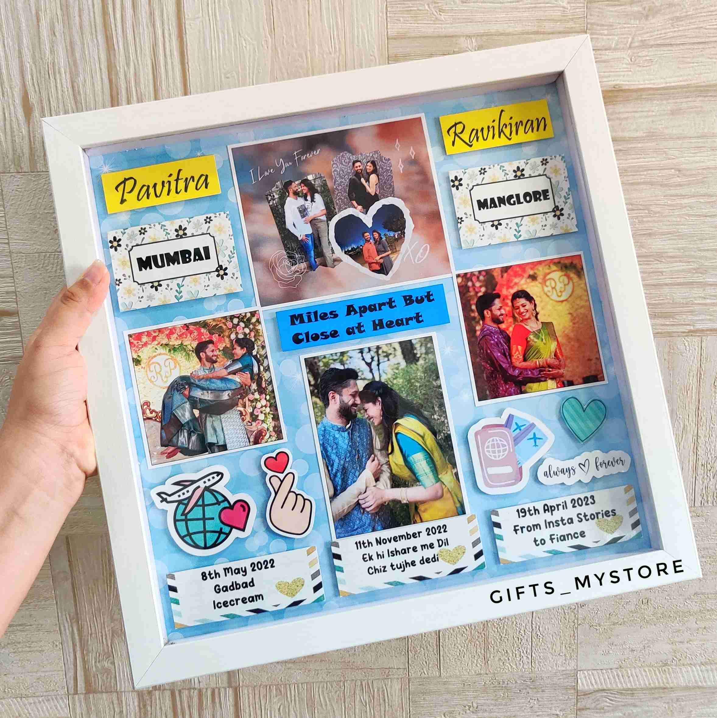 long distance frame handmade photo frame gift designed for special occasions