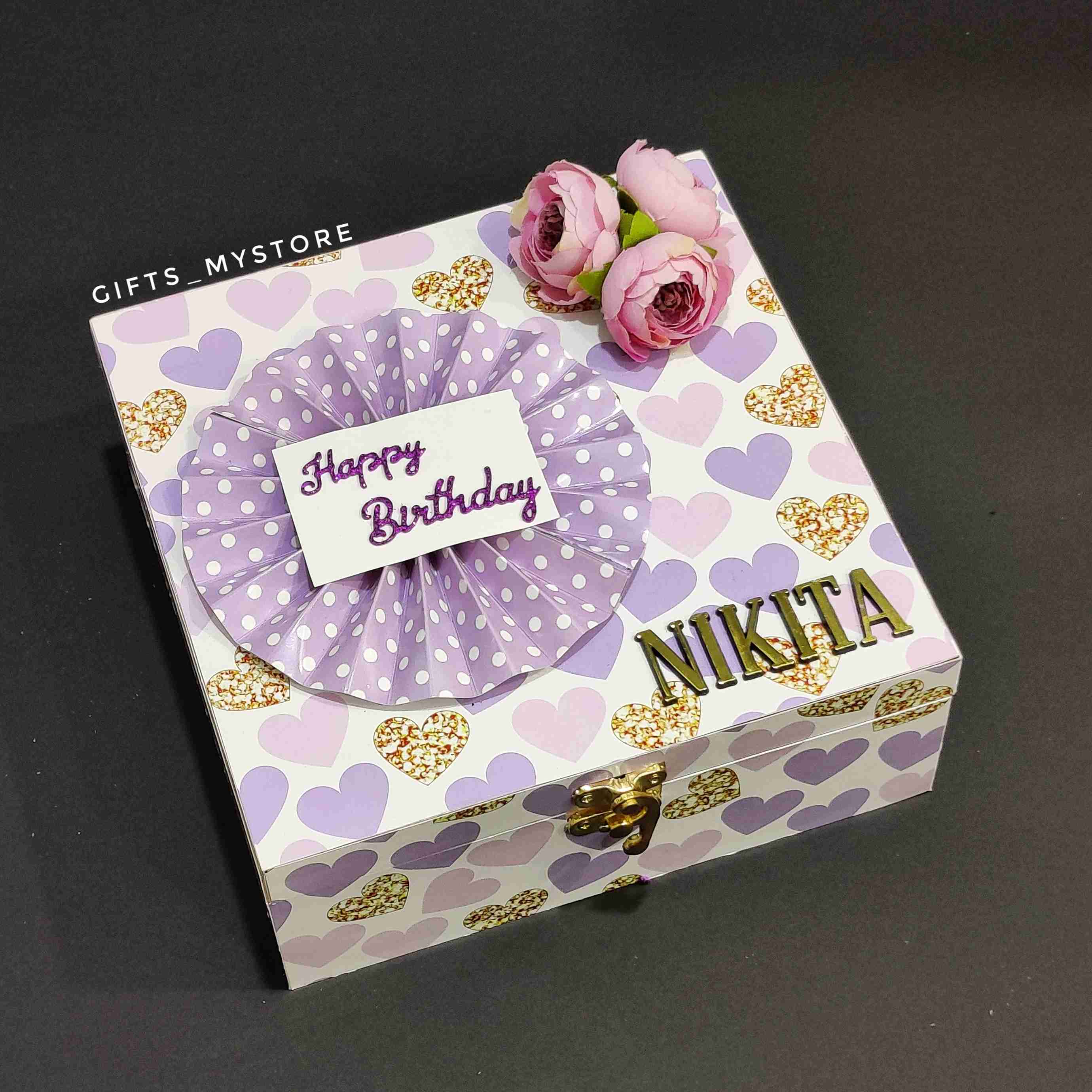 mdf boxes hamper (purple theme) curated gift hamper handmade product designed for special occasions