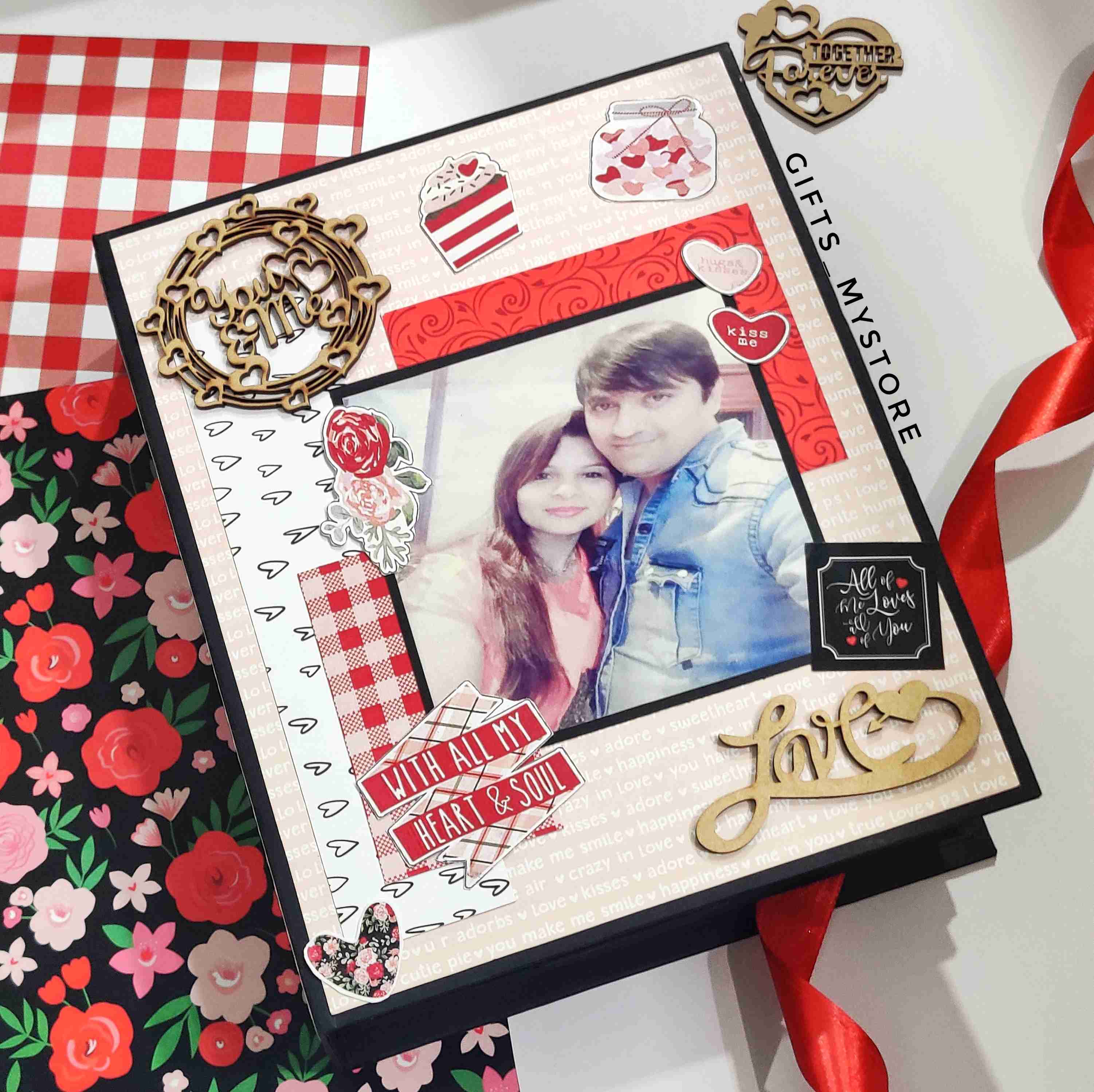 mighty red theme milestone memory album photo album scrapbook handmade gift ideal for preserving precious memories