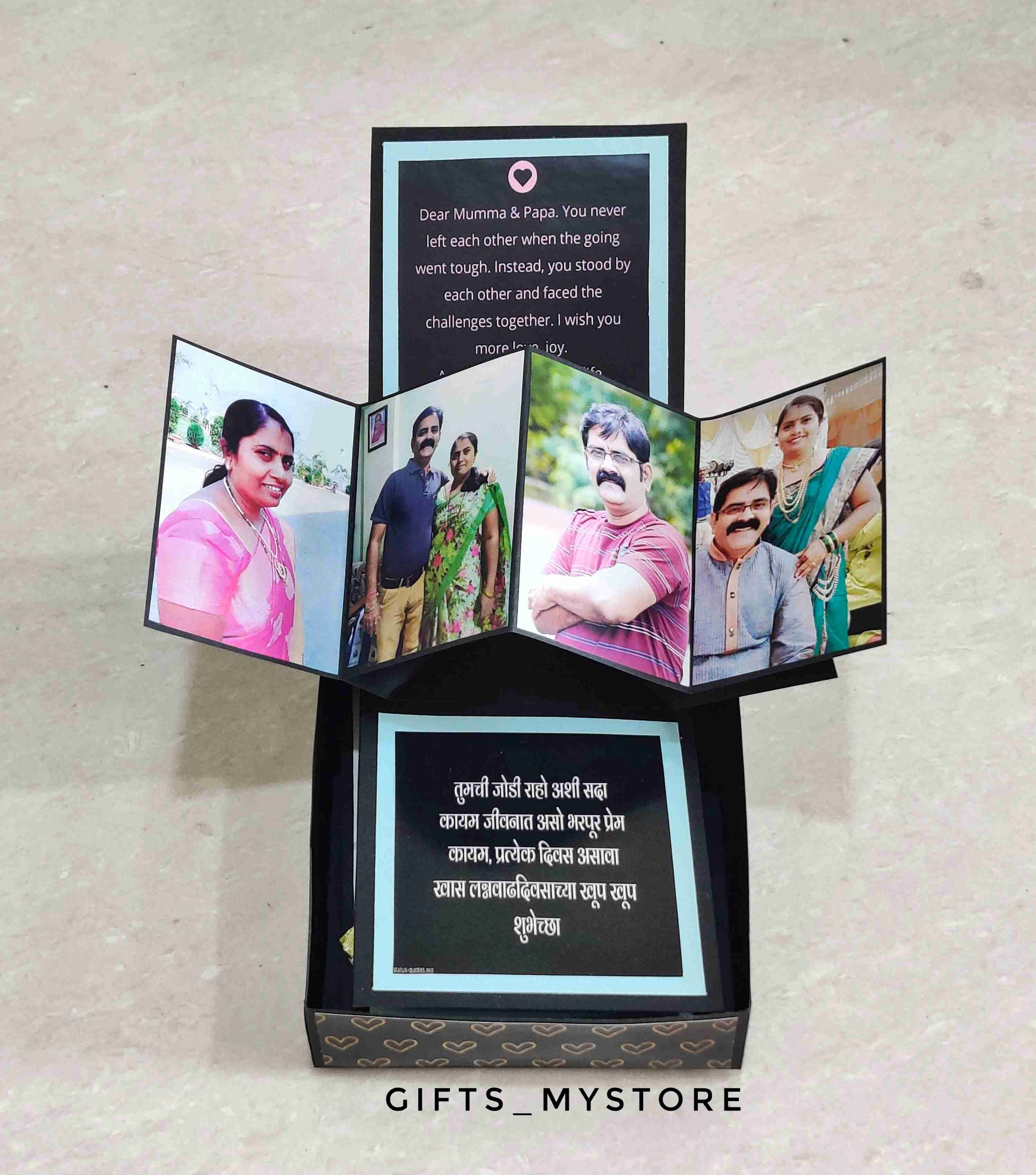 anniversary celebration mini photo album scrapbook handmade gift perfect for couples and loved ones