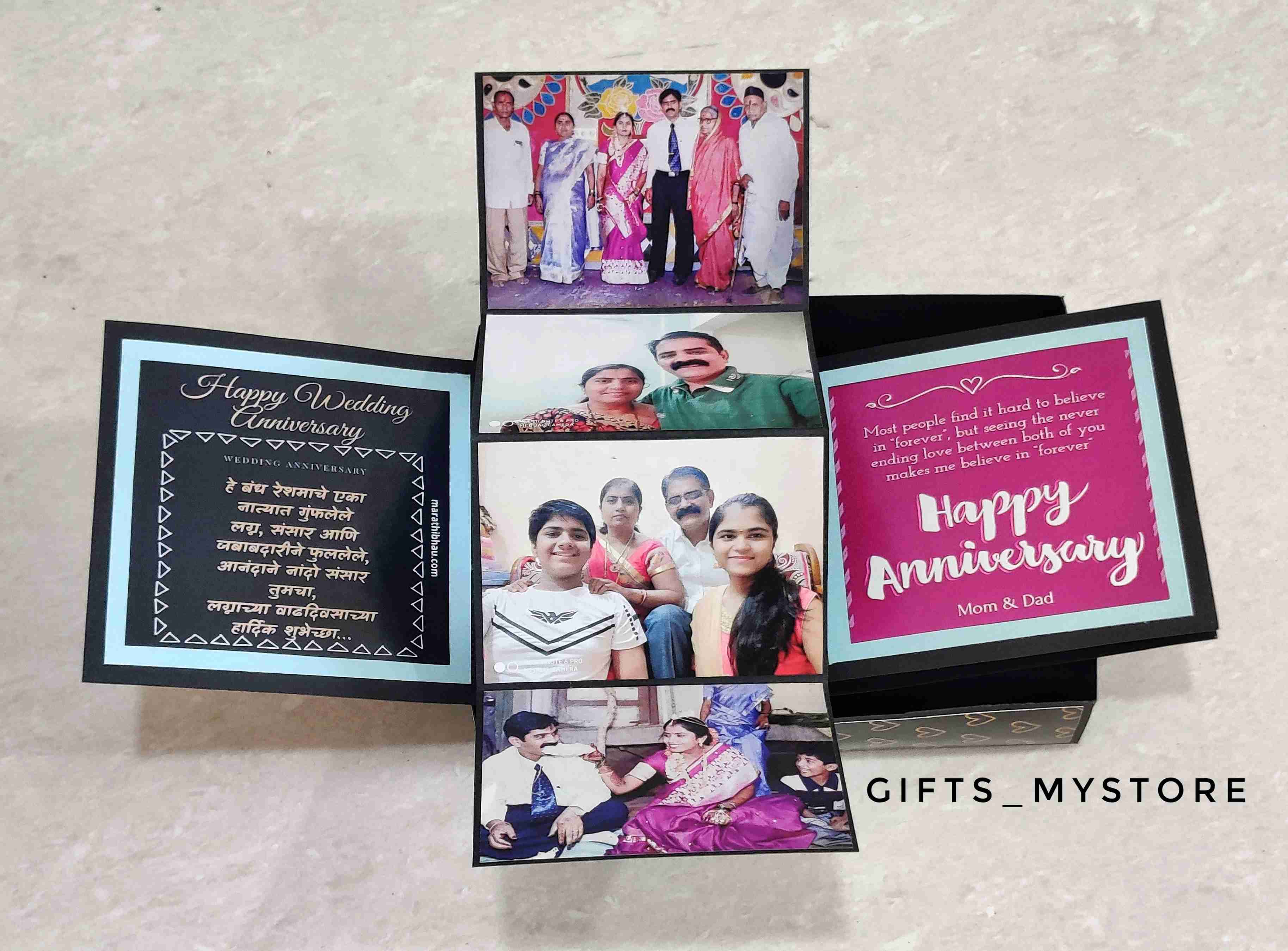 anniversary celebration mini photo album scrapbook handmade gift perfect for couples and loved ones