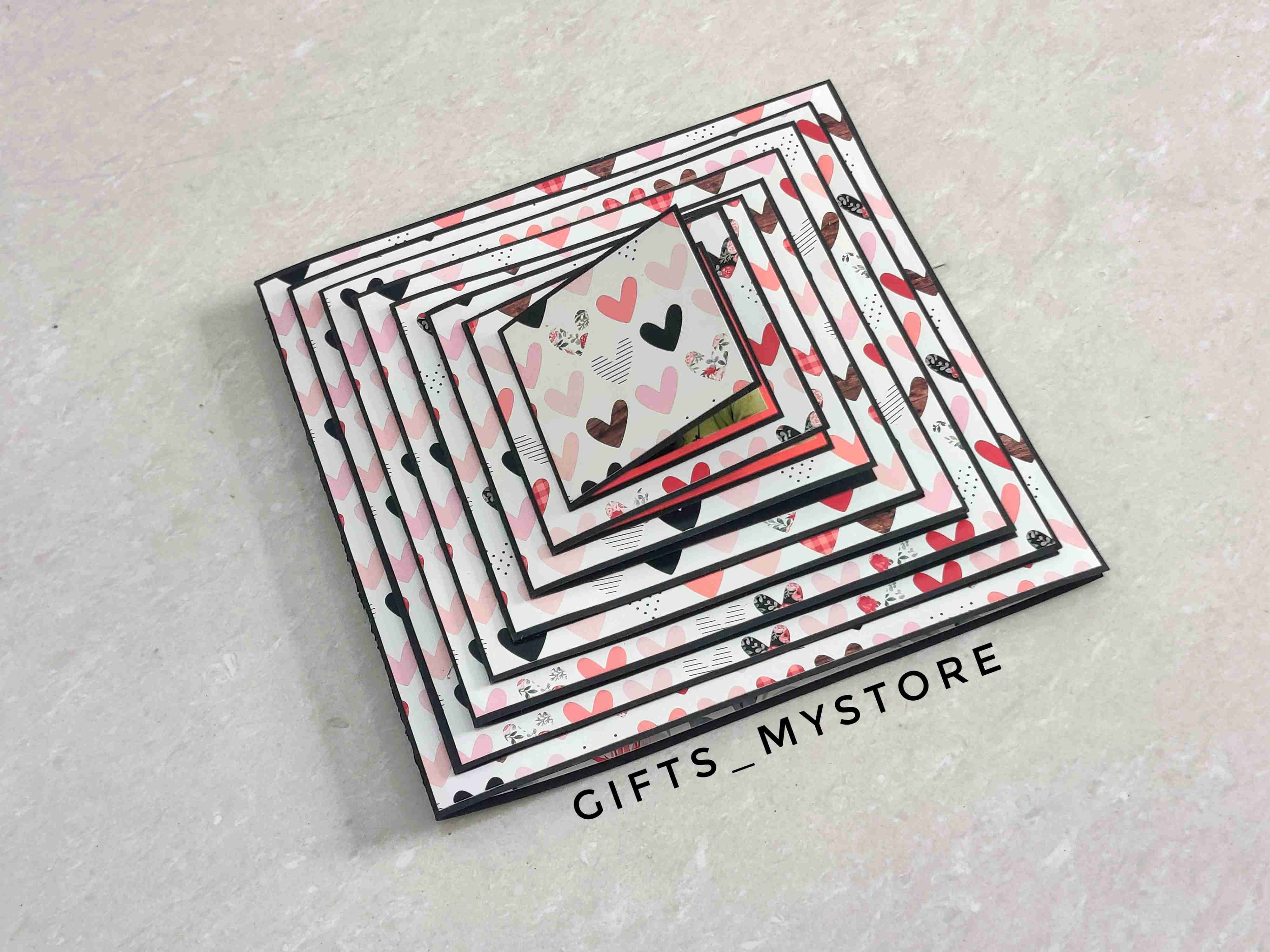 pyramid card photo album scrapbook handmade gift ideal for preserving precious memories