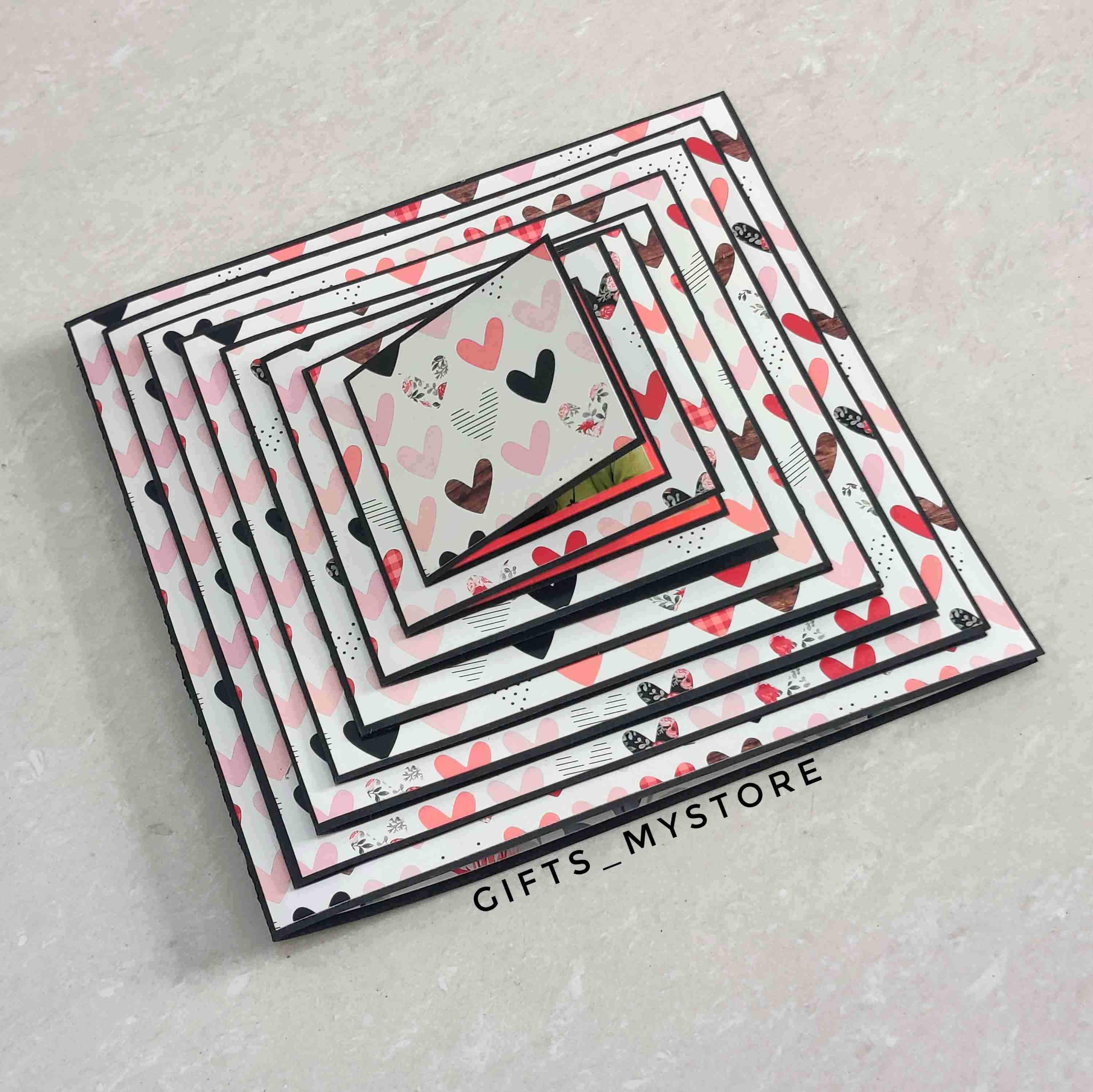 pyramid card photo album scrapbook handmade gift ideal for preserving precious memories