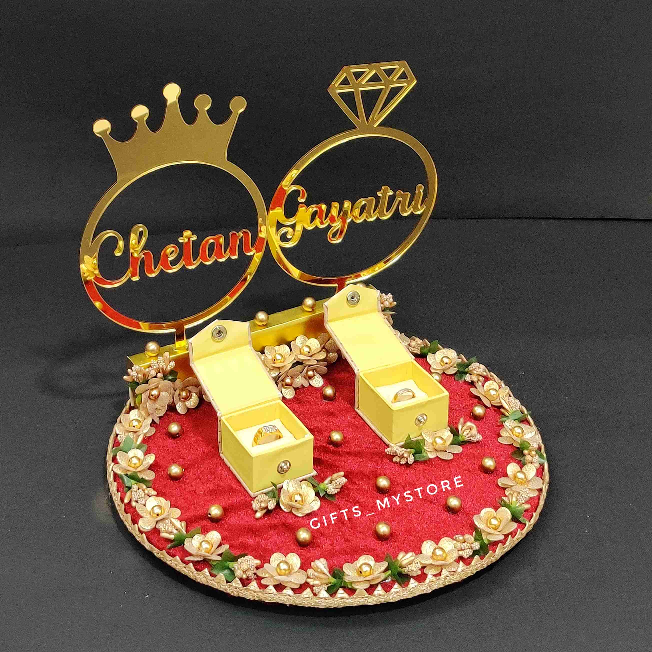 ring platter (regal and rich) wedding celebration handmade gift product designed for special occasions