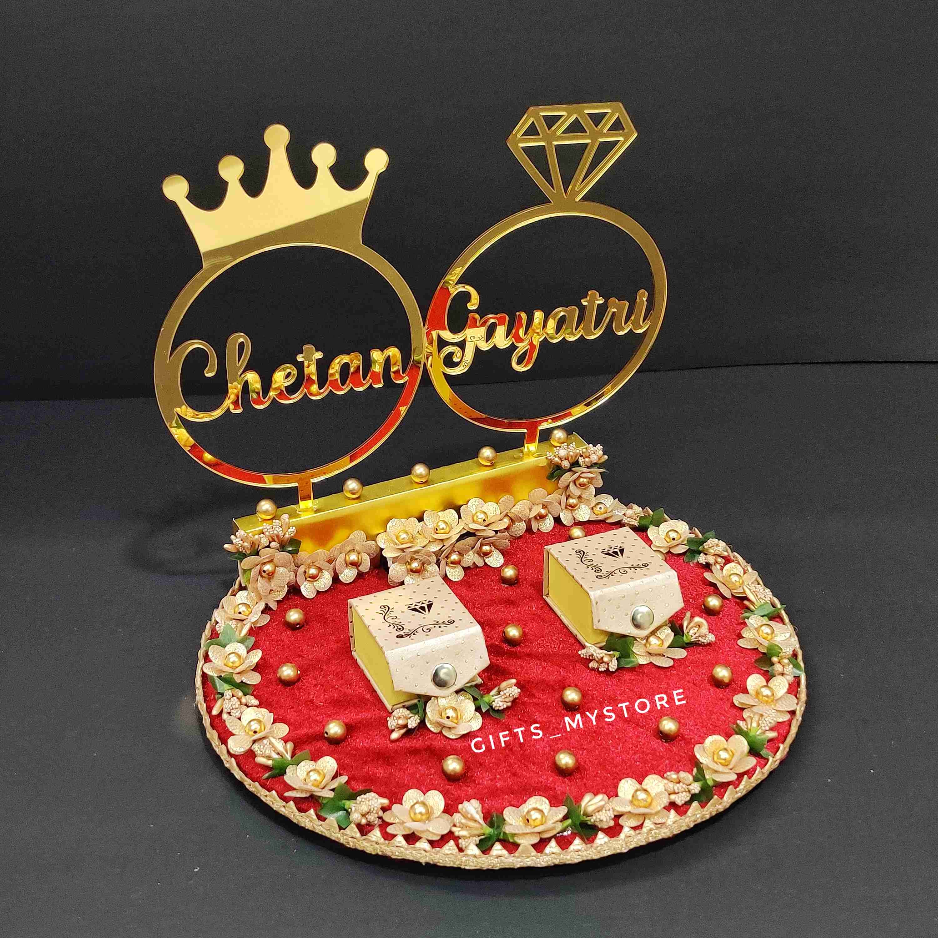 ring platter (regal and rich) wedding celebration handmade gift product designed for special occasions