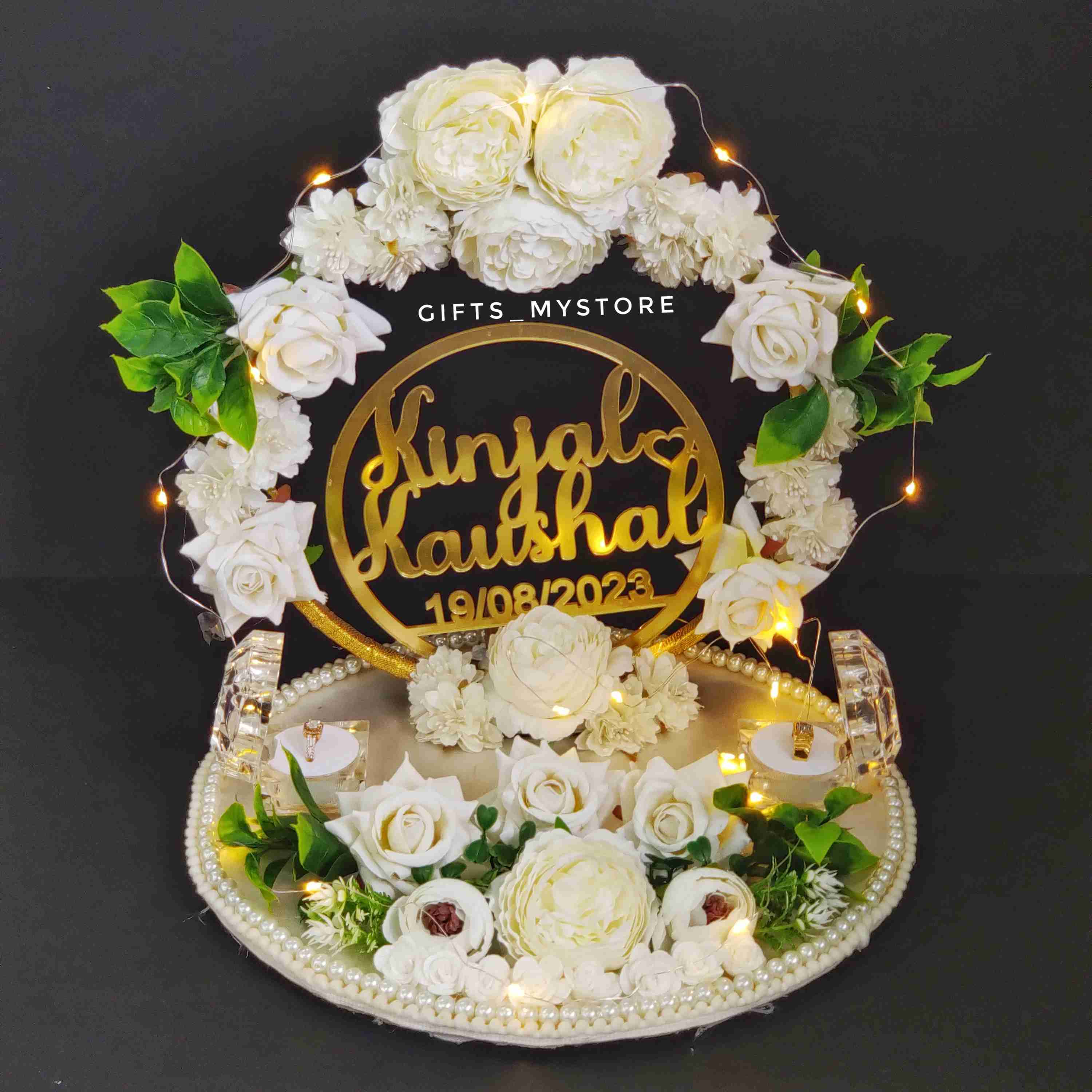 ring platter (white aesthetic) wedding celebration handmade gift product designed for special occasions