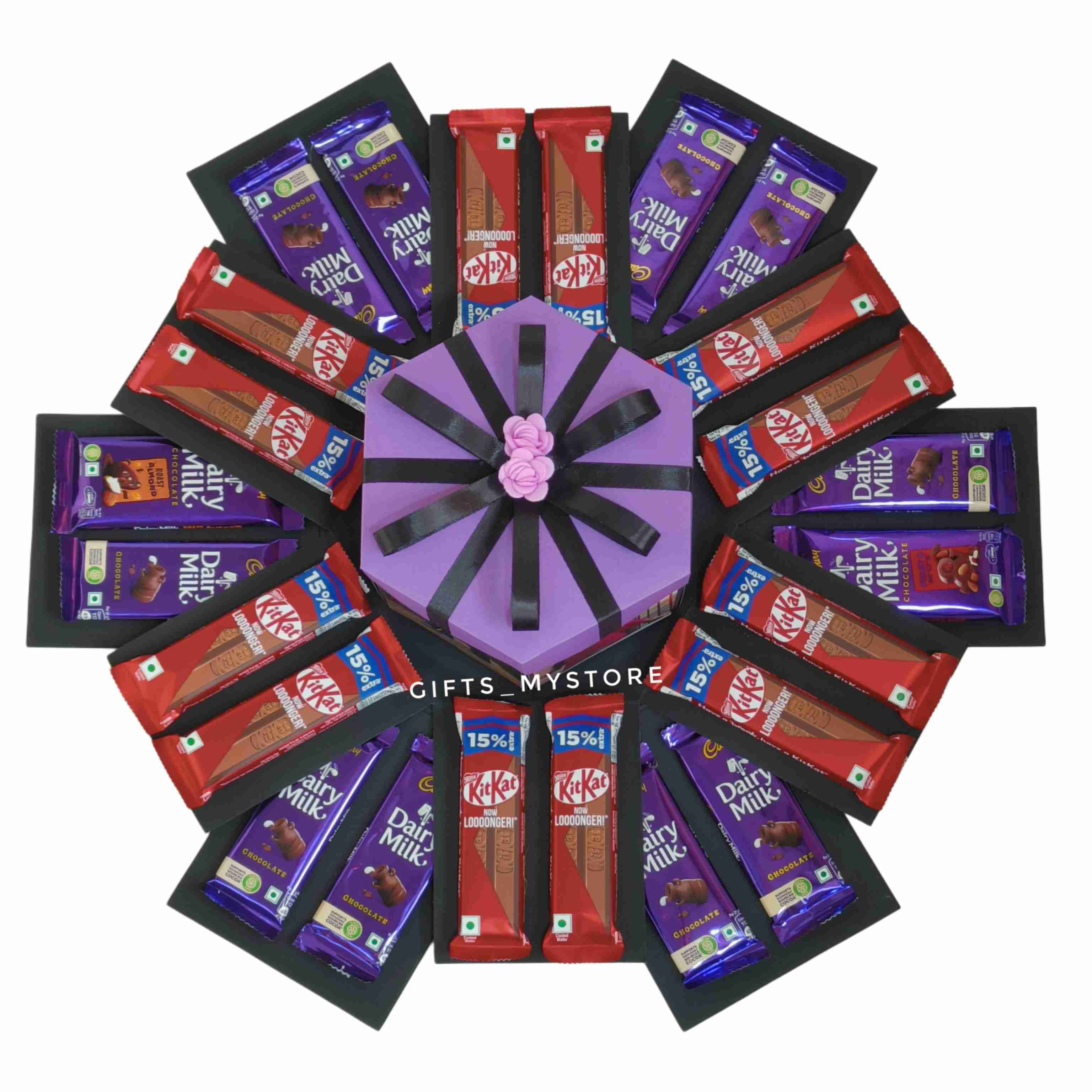 4 layer classic dairy milk chocolate explosion box handmade gift product designed for special occasions