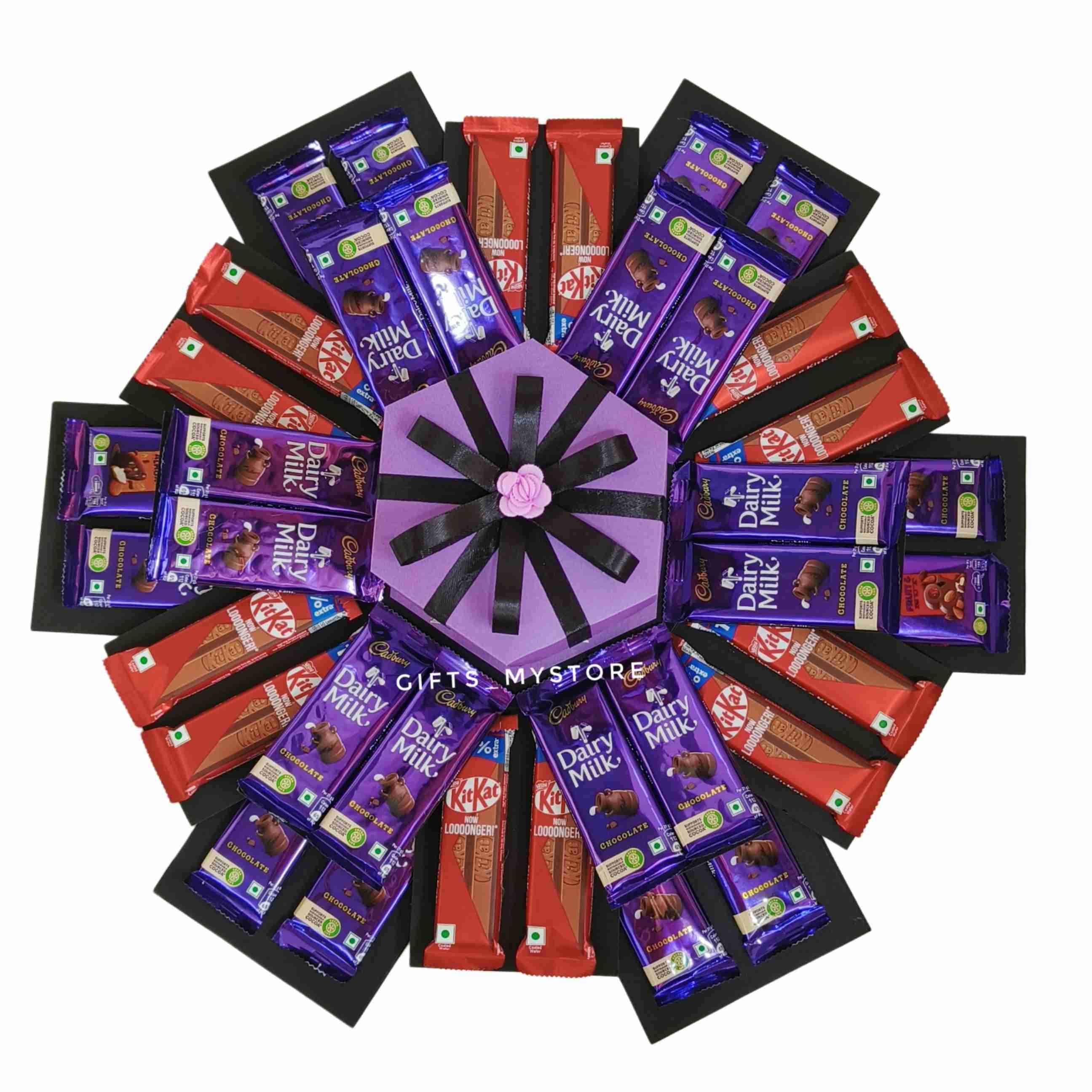 4 layer classic dairy milk chocolate explosion box handmade gift product designed for special occasions