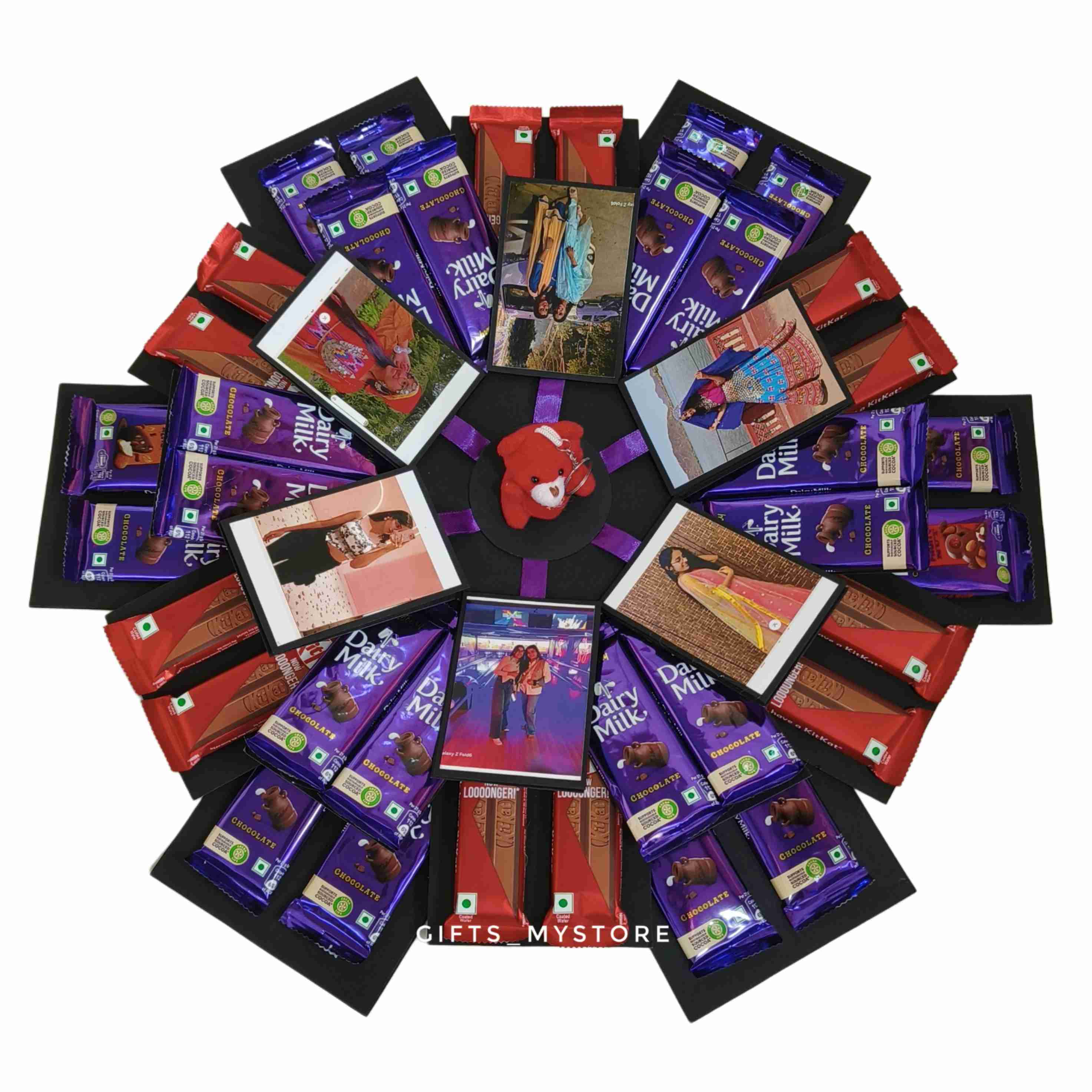 4 layer classic dairy milk chocolate explosion box handmade gift product designed for special occasions