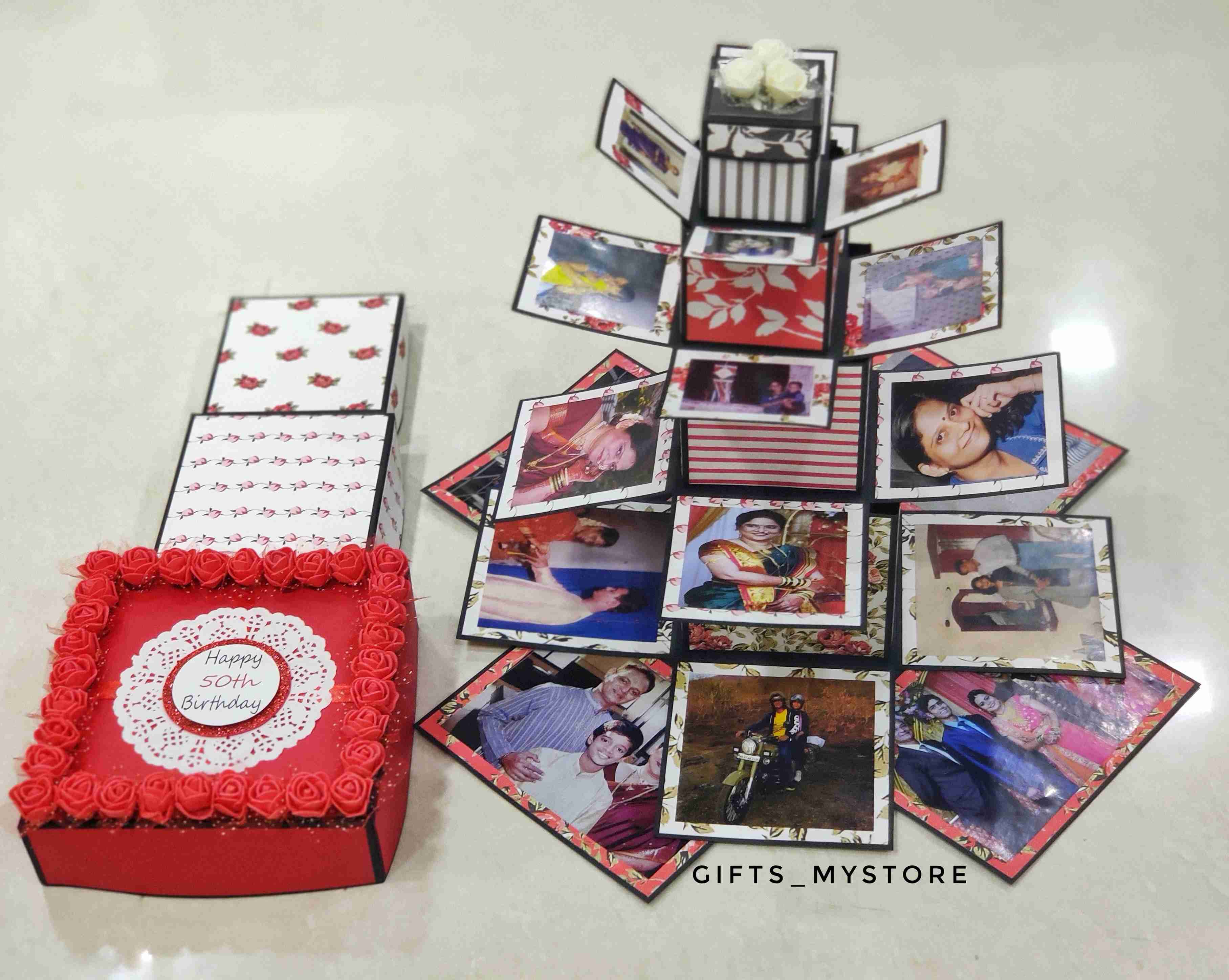 photo memory explosion box handmade gift ideal for preserving precious memories