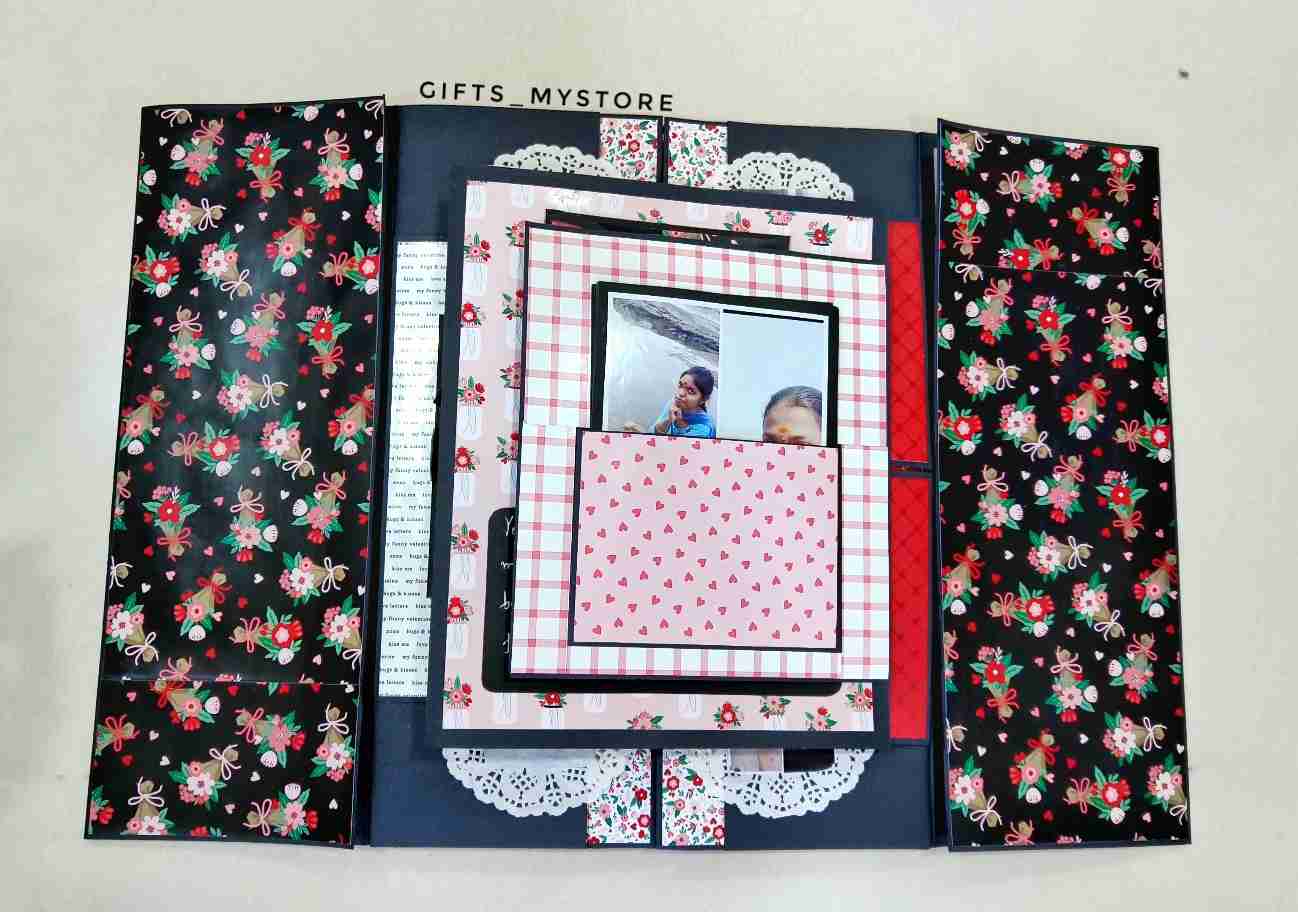timeless treasures red theme album photo album scrapbook handmade gift ideal for preserving precious memories