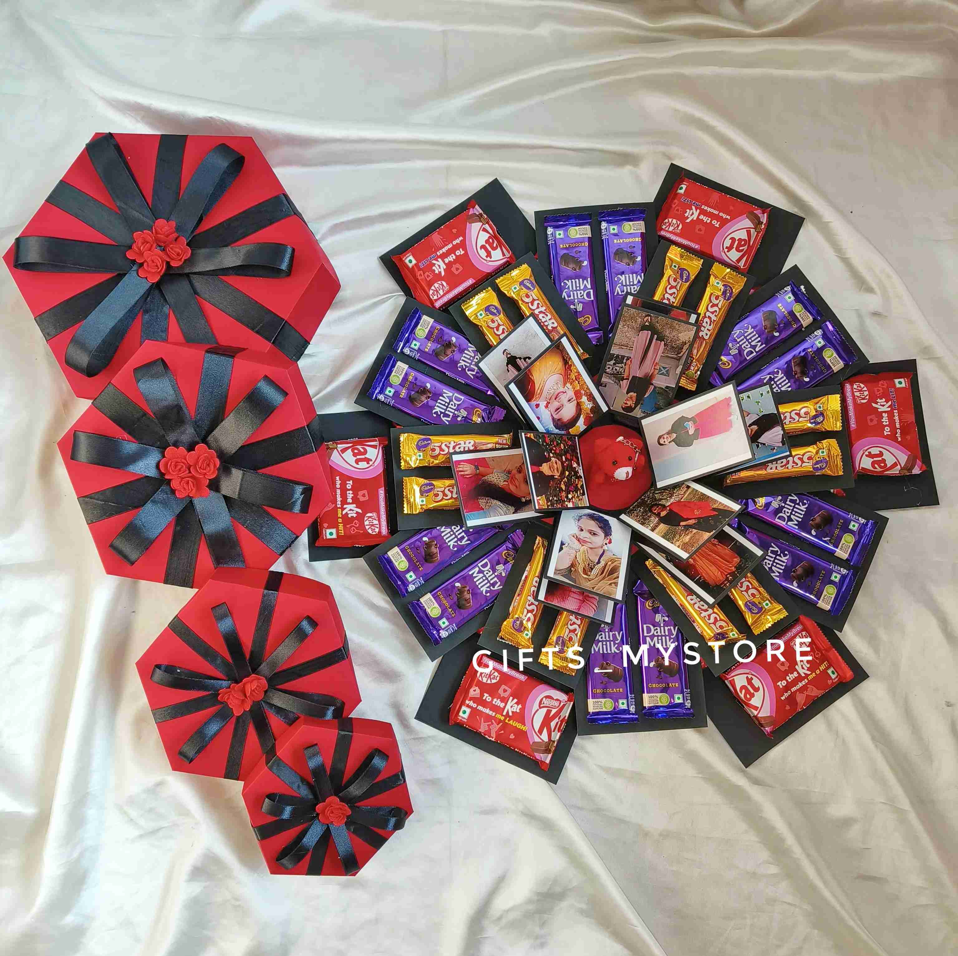 4 layer mix chocolates chocolate explosion box handmade gift product designed for special occasions