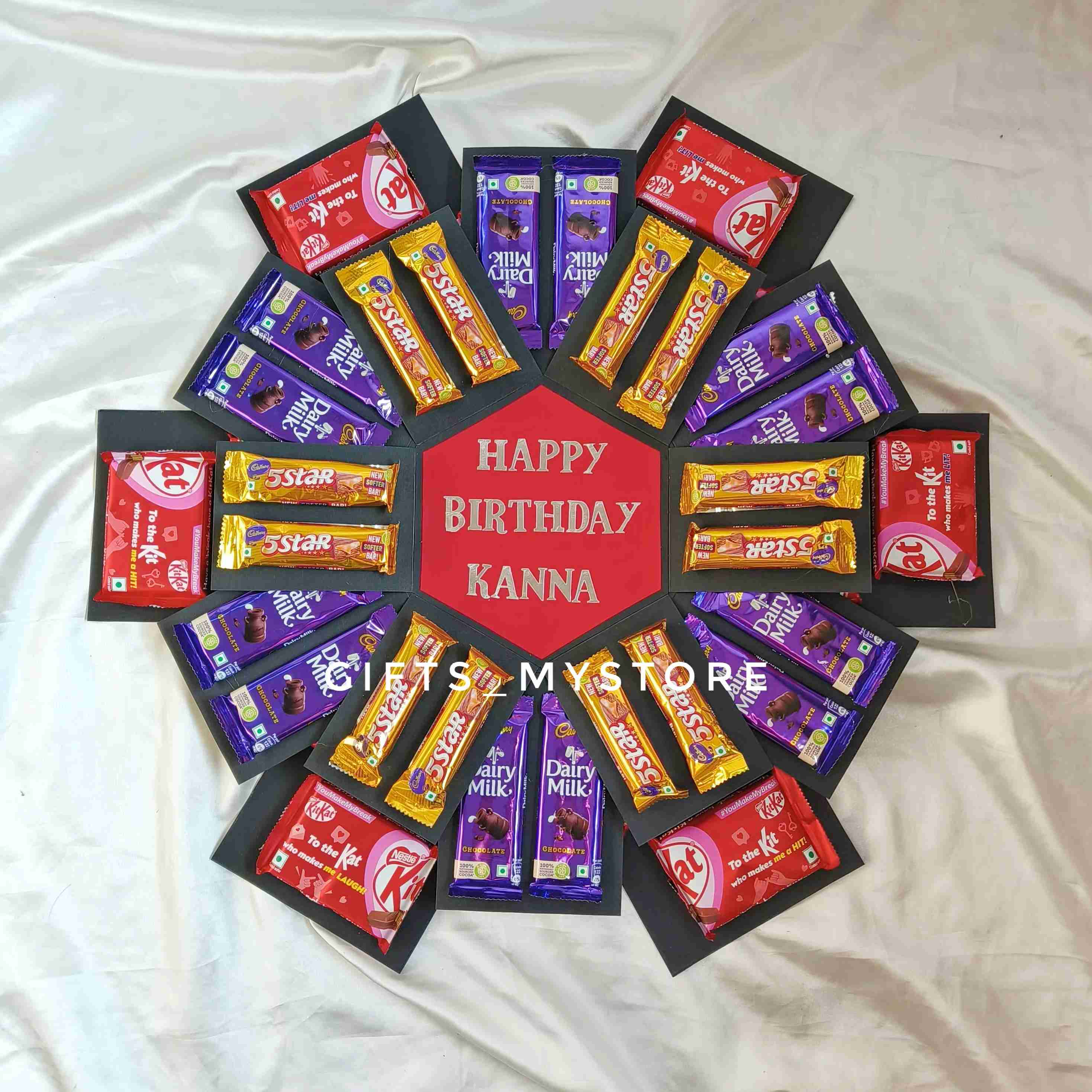 4 layer mix chocolates chocolate explosion box handmade gift product designed for special occasions