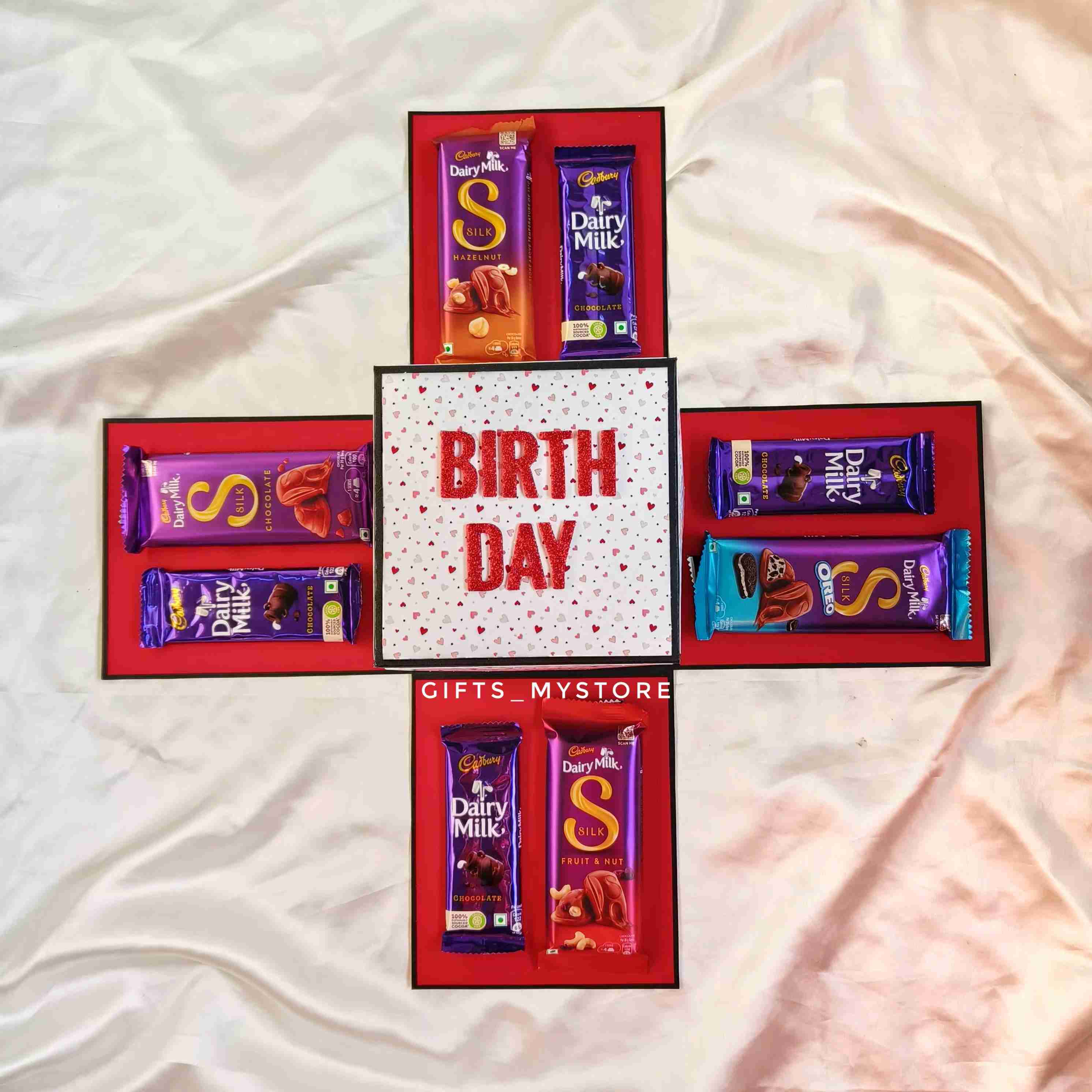 2 layer chocolate explosion box handmade gift product designed for special occasions