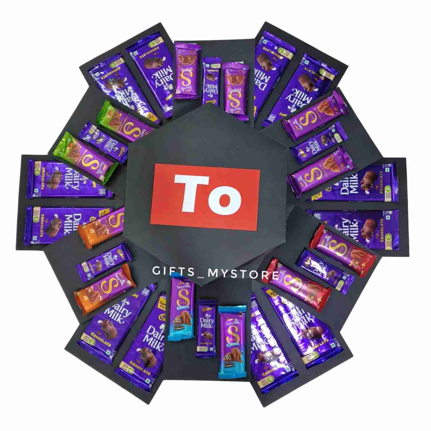 IMG20240424184918 10 layer chocolate explosion box in romantic red theme handmade gift product designed for special occasions